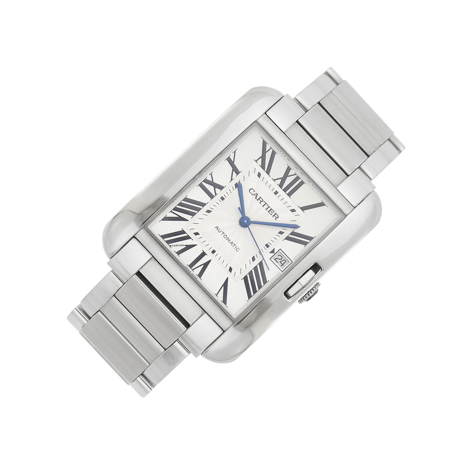 Cartier Gentleman's Stainless Steel 'Tank Anglaise' Wristwatch (1 of 1)