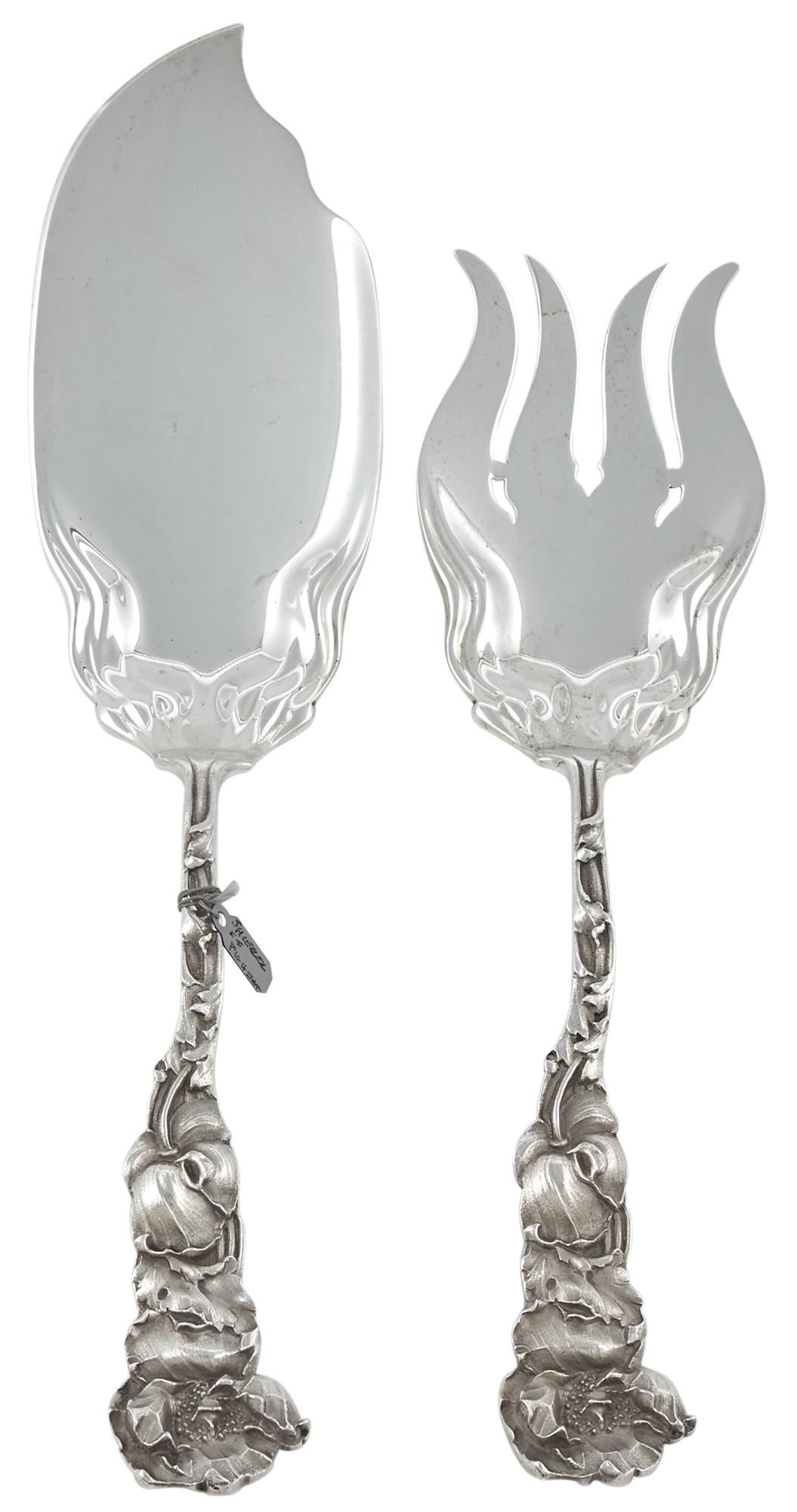 George W. Shiebler Sterling Silver Fish Serving Set (1 of 3)