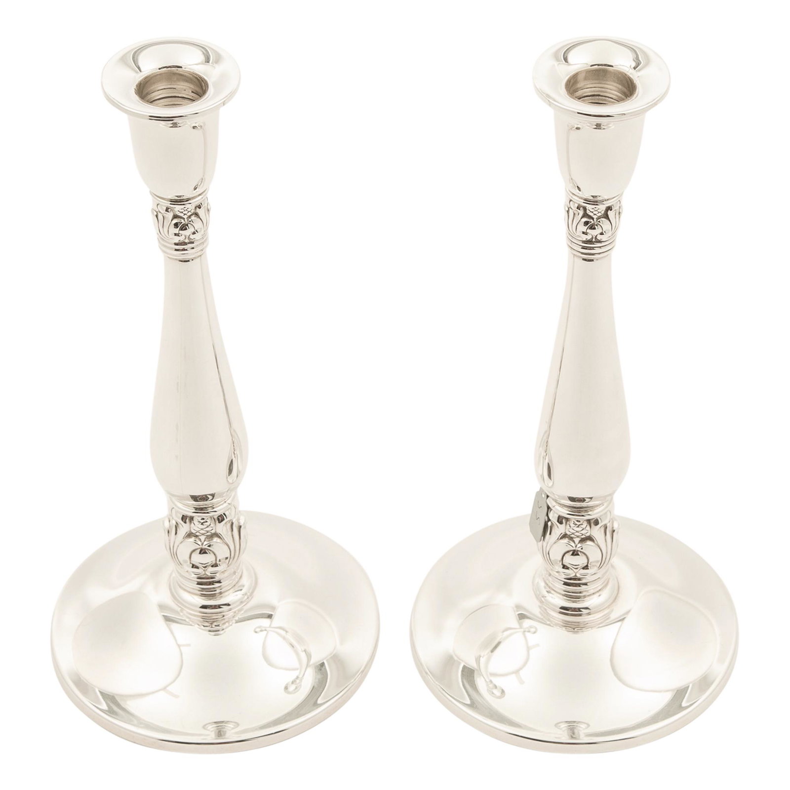 Pair of International Sterling Silver Royal Danish Pattern Candlesticks (1 of 4)
