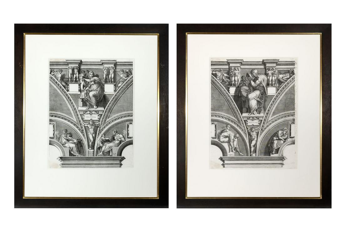 Giorgio Ghisi THE PERSIAN SIBYL; THE DELPHIC SIBYL Two engravings, from Prophets and Sibyls in the (1 of 5)