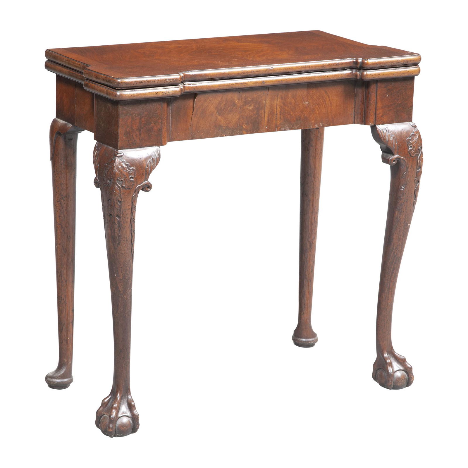 Scottish George II Mahogany Concertina Action Fold-Over Games Table (1 of 6)