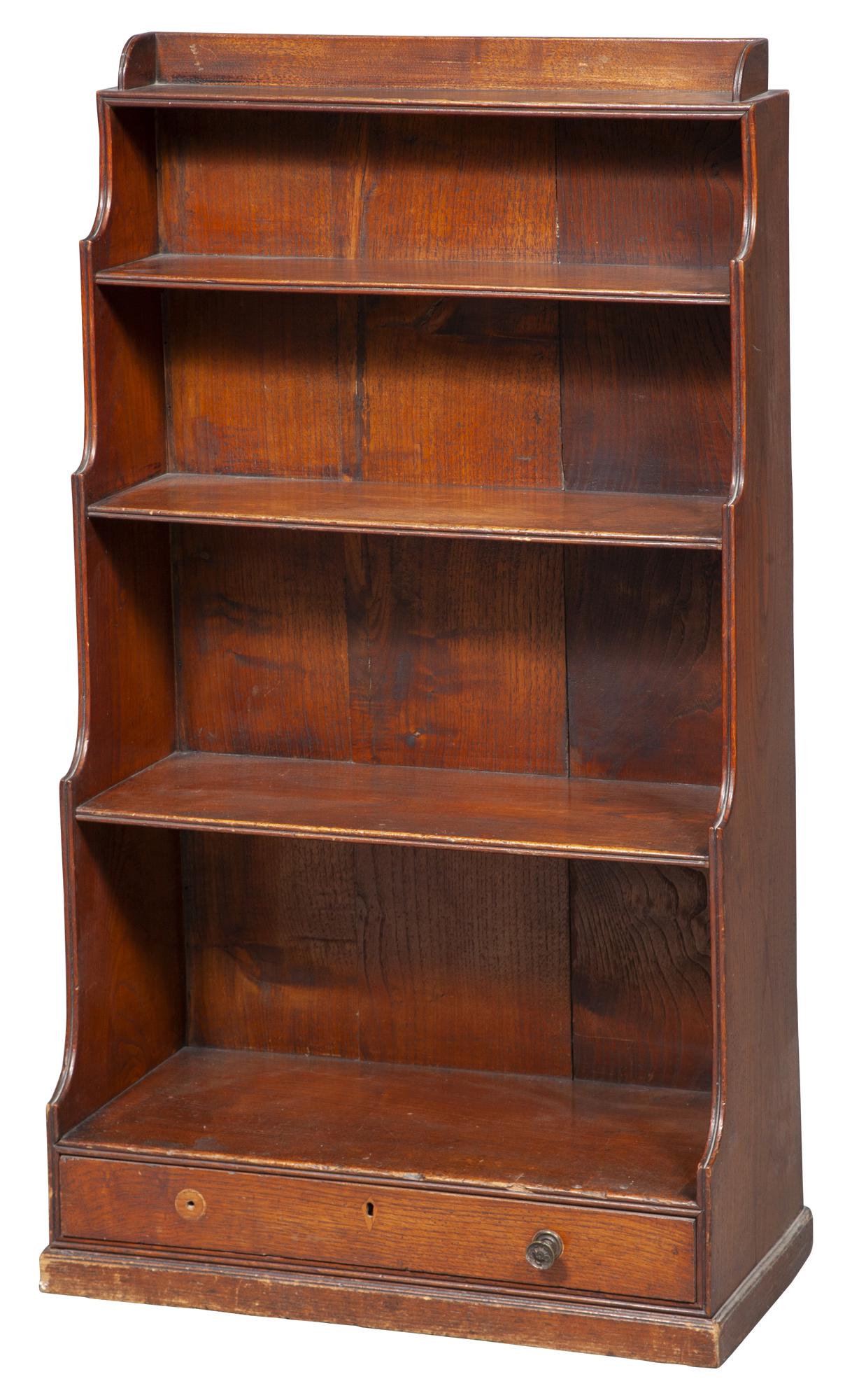 Regency Oak Étagère: Regency Oak Étagère Height 43 1/2 inches, width 24 1/2 inches, depth 12 1/2 inches. C Property from the Collection of Helen Sonnenberg Tucker