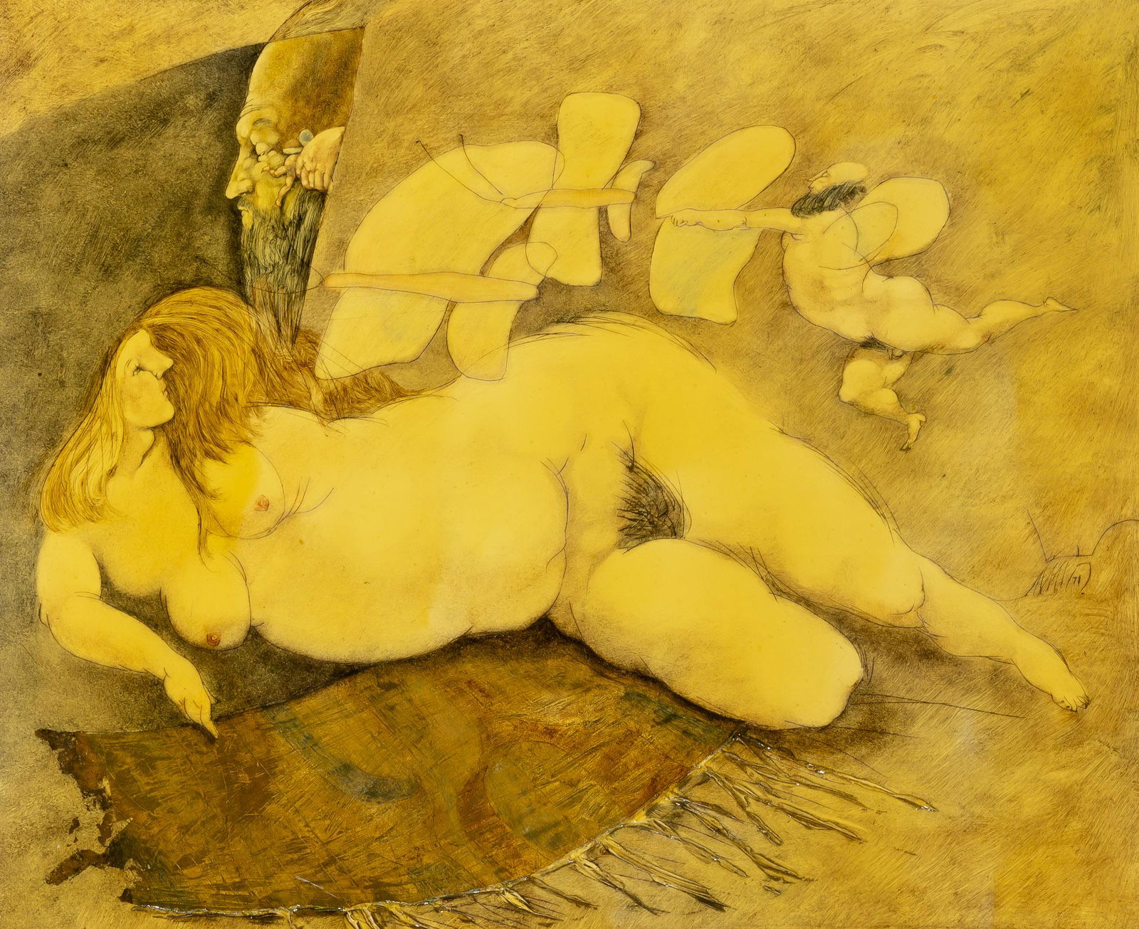 Benjamin Canas Salvadoran, 1933-1987 Untitled (Artist and Model), 1978 (1 of 3)