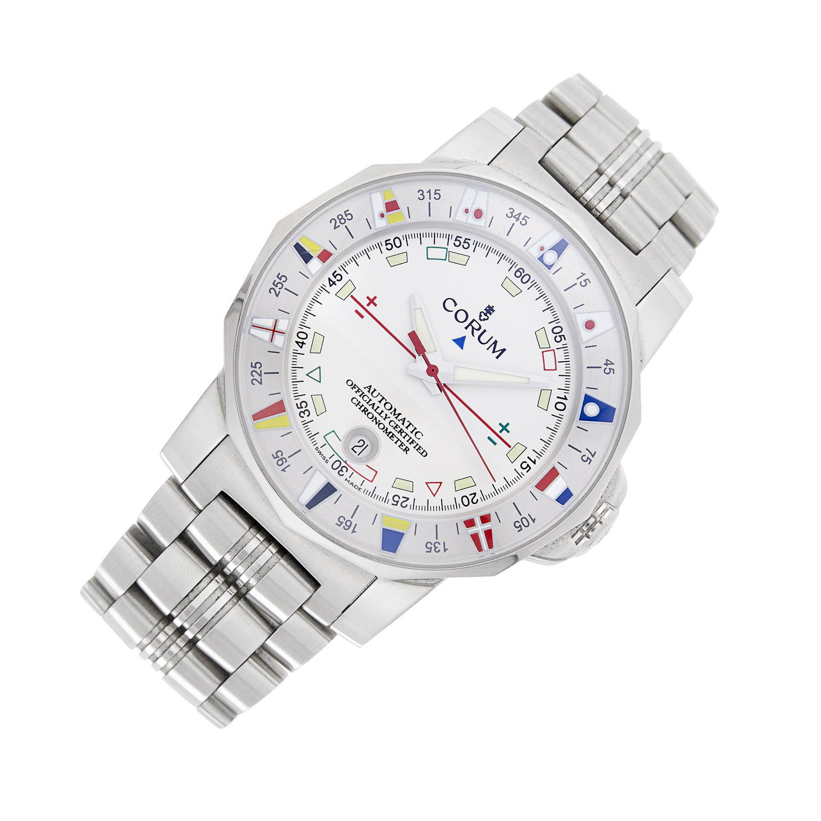 Corum Gentleman's Stainless Steel 'Admiral's Cup' Wristwatch, Ref. 982.630.20 (1 of 1)