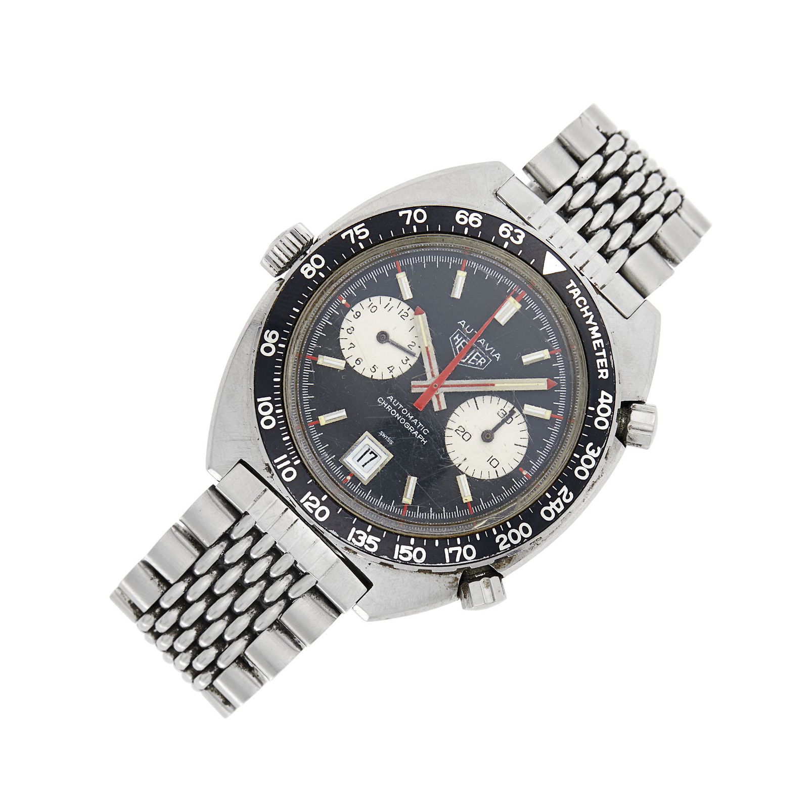 Heuer Stainless Steel 'Autavia Chronograph' Wristwatch, Ref. 1163 (1 of 1)