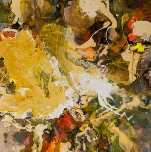 Cora Cohen American, b. 1943 As Certain as Meaning: Cora Cohen American, b. 1943 As Certain as Meaning Signed Cora Cohen, dated 1995 and inscribed as titled on the reverse Enamel, graphite, oil, paint skin, pigment, polyurethane and spray enamel on lin
