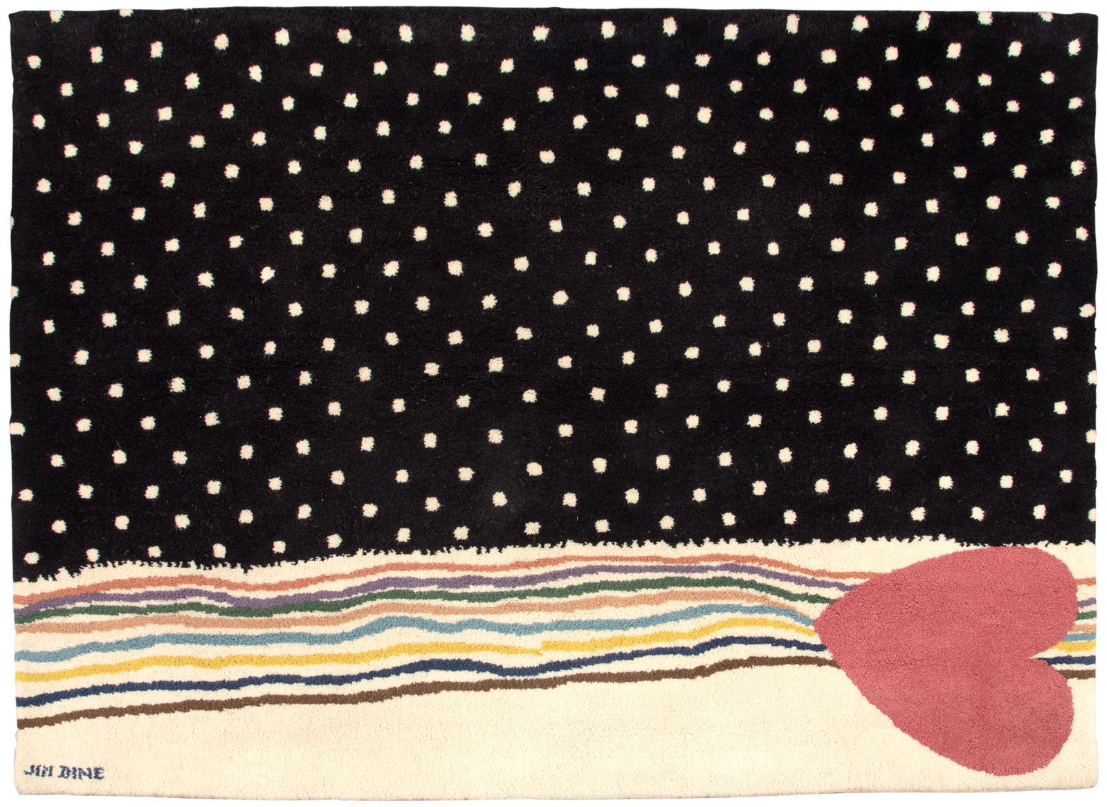 Jim Dine VALENTINE Hand-knotted wool tapestry (1 of 4)