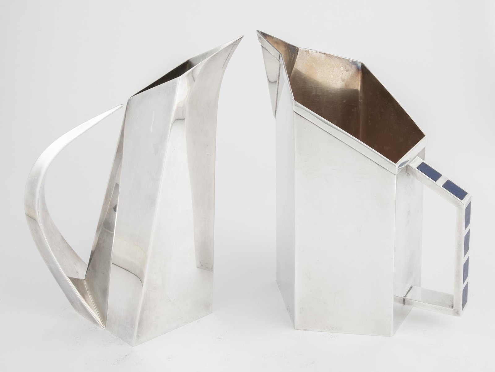 Two Italian Modernist Style Sterling Silver Pitchers (1 of 7)