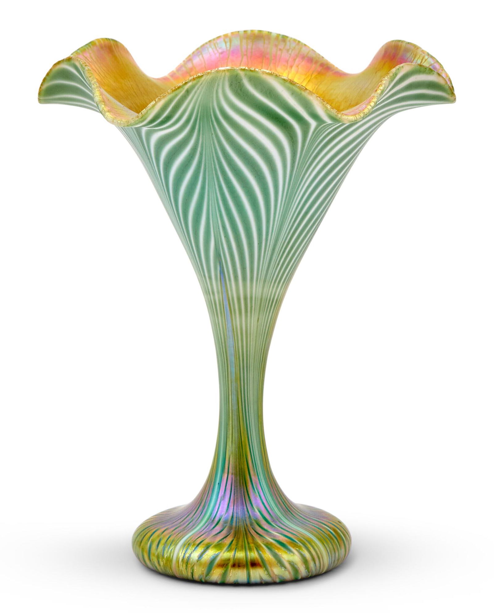 Quezal Art Glass and Decorating Co. Glass Vase (1 of 3)