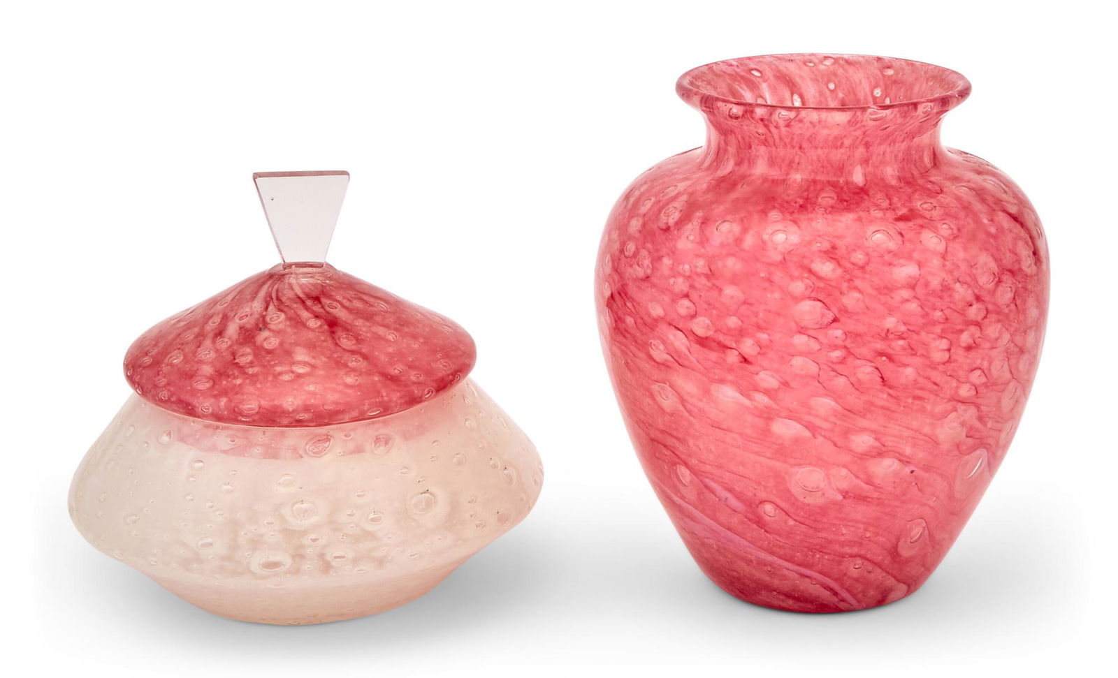 Two Carder Steuben Art Deco Cluthra Glass Articles (1 of 3)