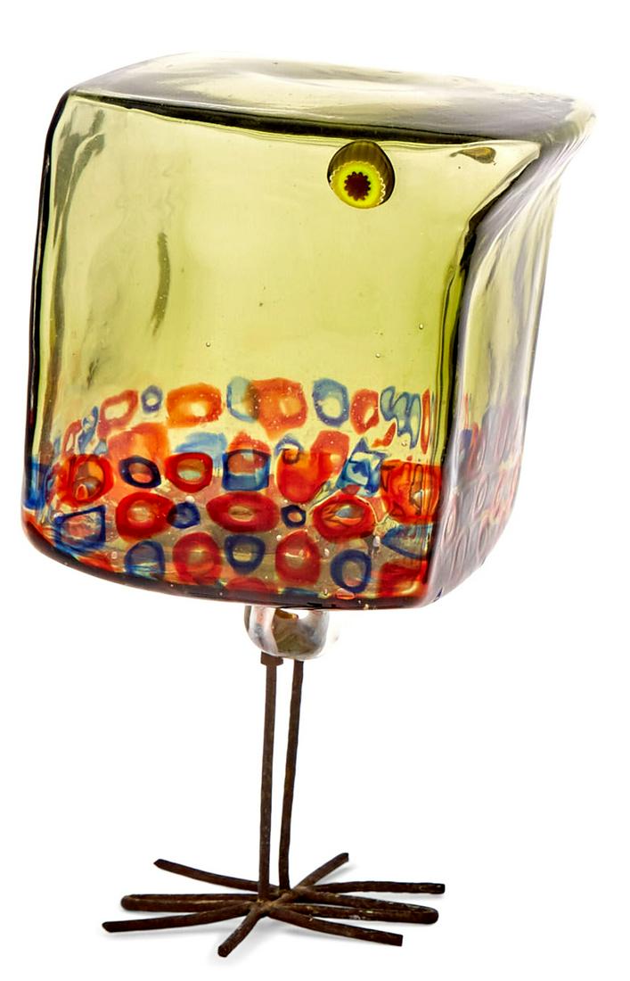 Alessandro Pianon for Vetreria Vistosi Glass and Copper Pulcini Bird (1 of 5)