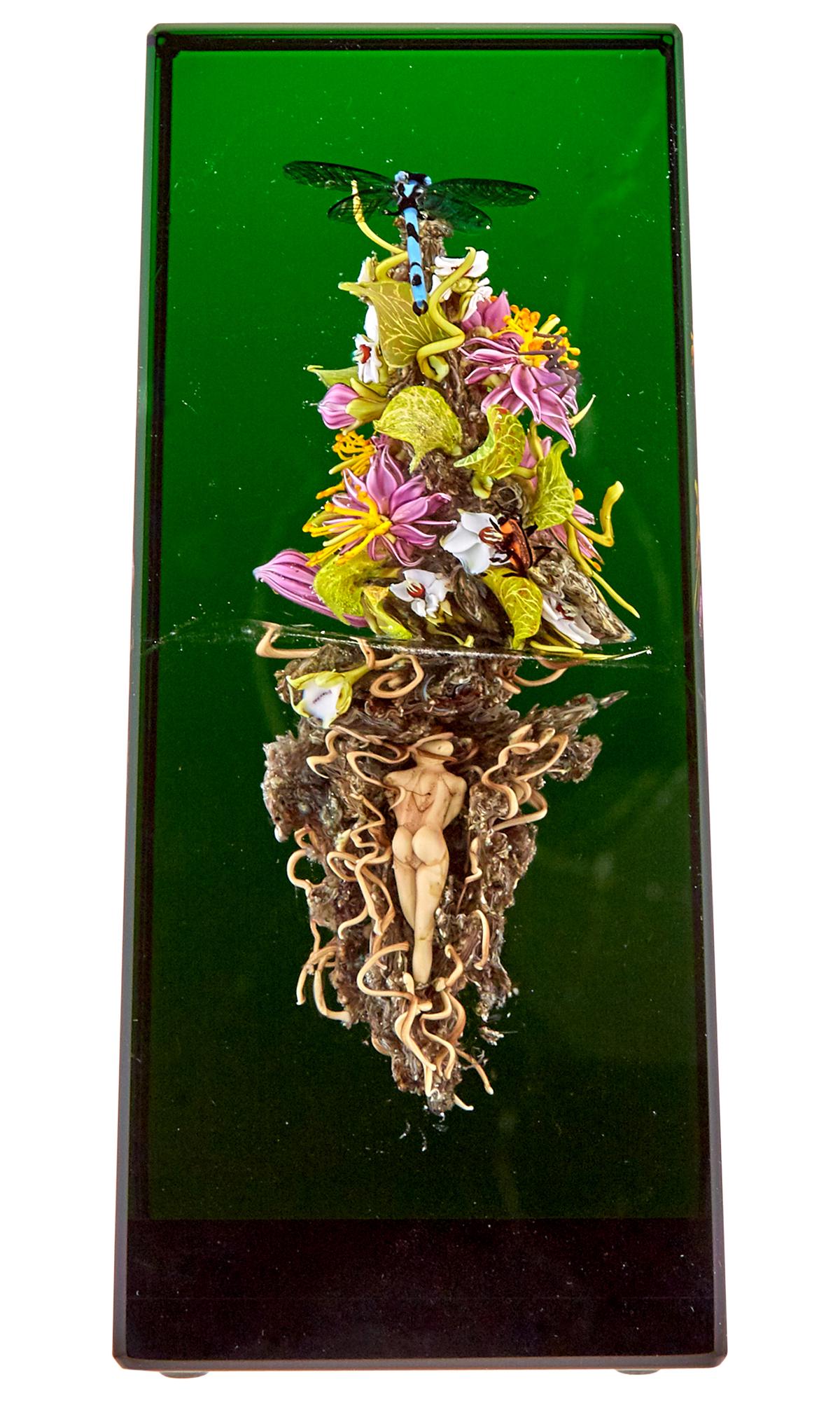 Paul Stankard Upright Botanical Glass Paperweight (1 of 5)