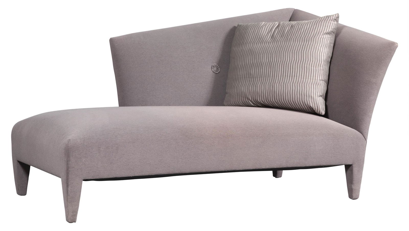 John Hutton for Donghia Fully Upholstered Chaise Longue: John Hutton for Donghia Fully Upholstered Chaise Longue Late 20th century Height of back 37 1/2 inches, height of seat 17 inches, length 72 inches, depth 38 inches. C