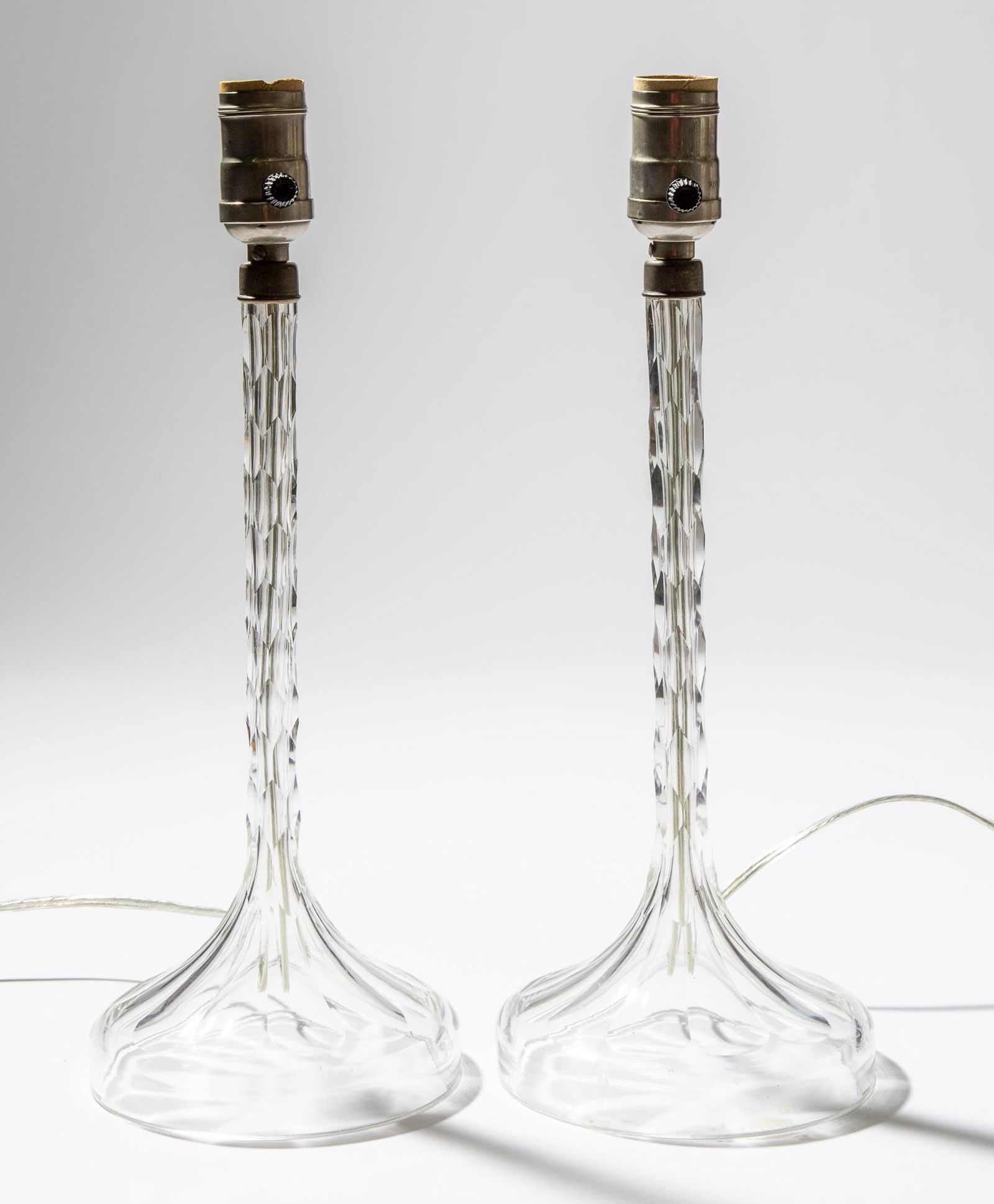 Pair of Glass Table Lamps (1 of 3)