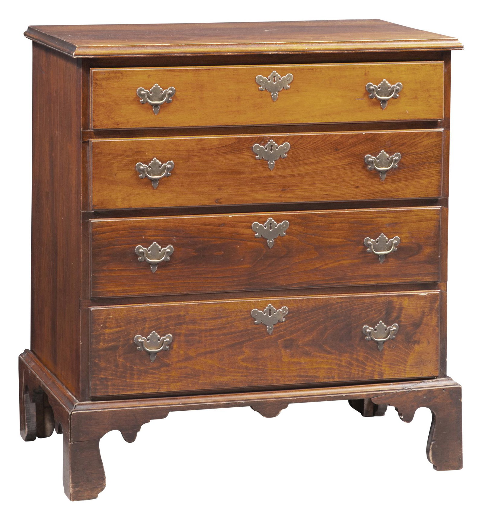 Chippendale Style Chest of Drawers: Chippendale Style Chest of Drawers Height 33 1/2 inches, width 31 1/2 inches, depth 18 1/2 inches. C Collection of an East Hampton Family