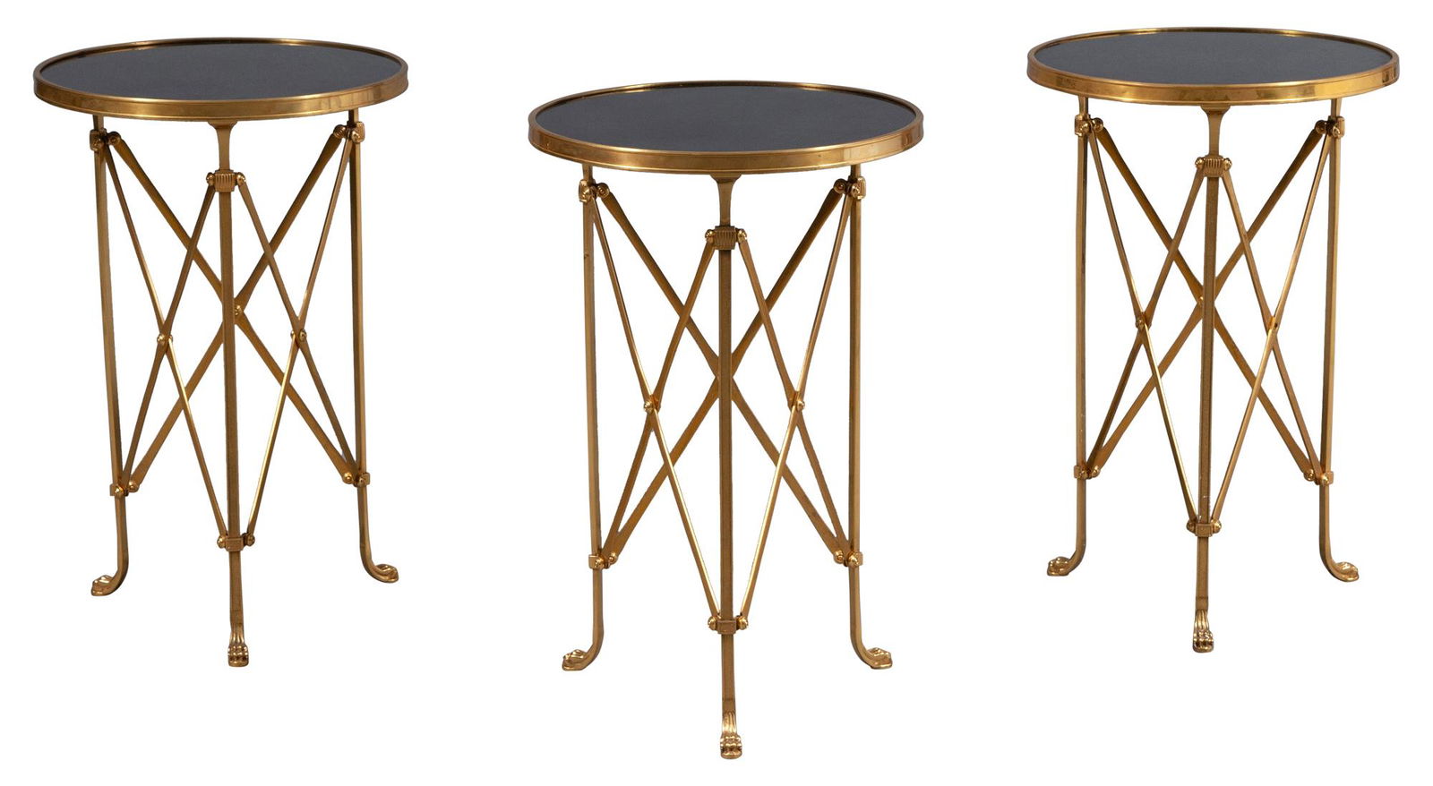 Three Neoclassical Style Marble Top Gilt-Bronze Guéridons (1 of 3)