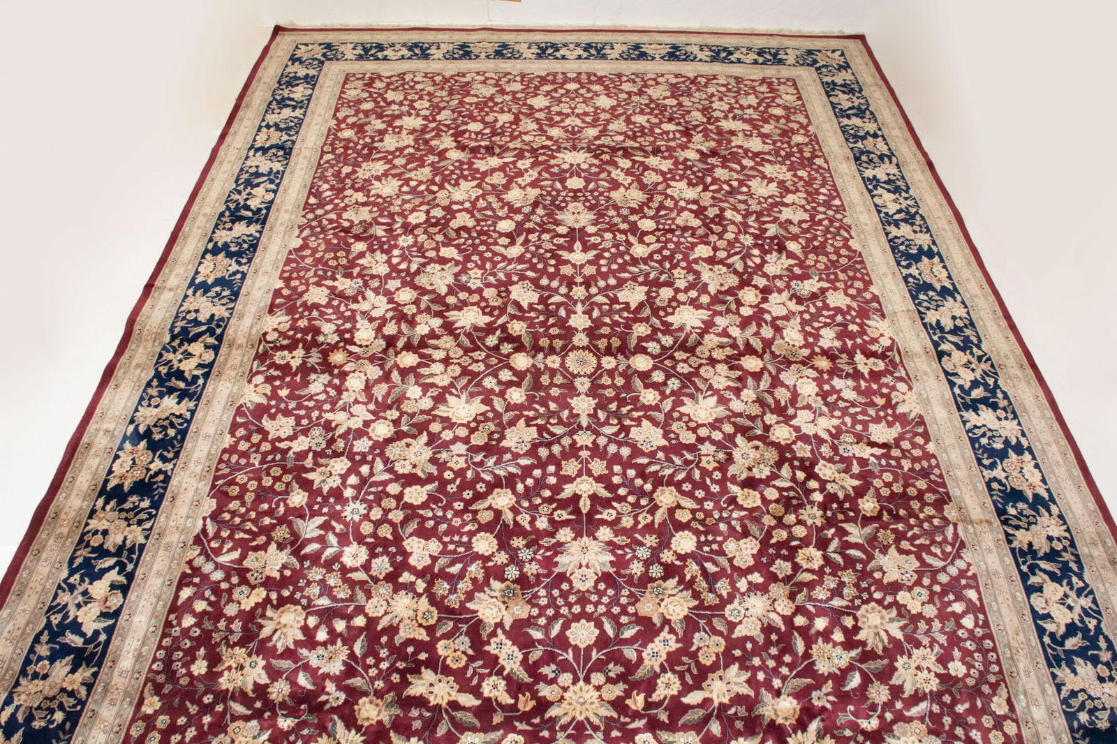 Silk and Wool Sino Kashan Carpet (1 of 2)