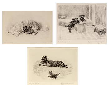 Marguerite Kirmse SOFT SHOULDERS; STEAL PREFERRED; TRY AND GET IT! Three etchings and drypoints, (1 of 10)