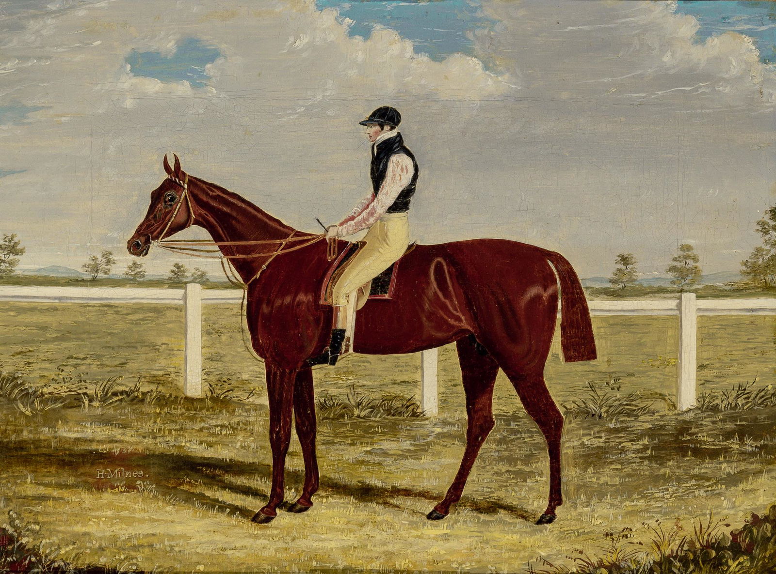 H. Y. Milnes British, 19th Century Portrait of "Rowton" by Oiseau and Dam Katherina, with W. Scott (1 of 4)