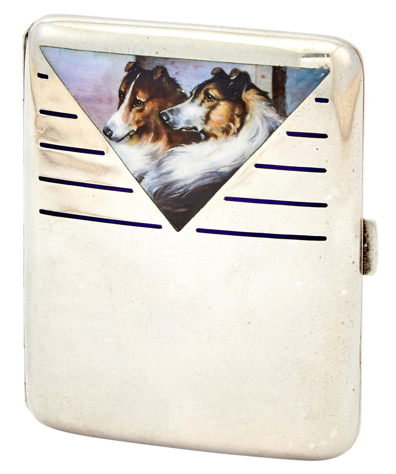 Continental Silver and Enamel Novelty Cigarette Case (1 of 3)