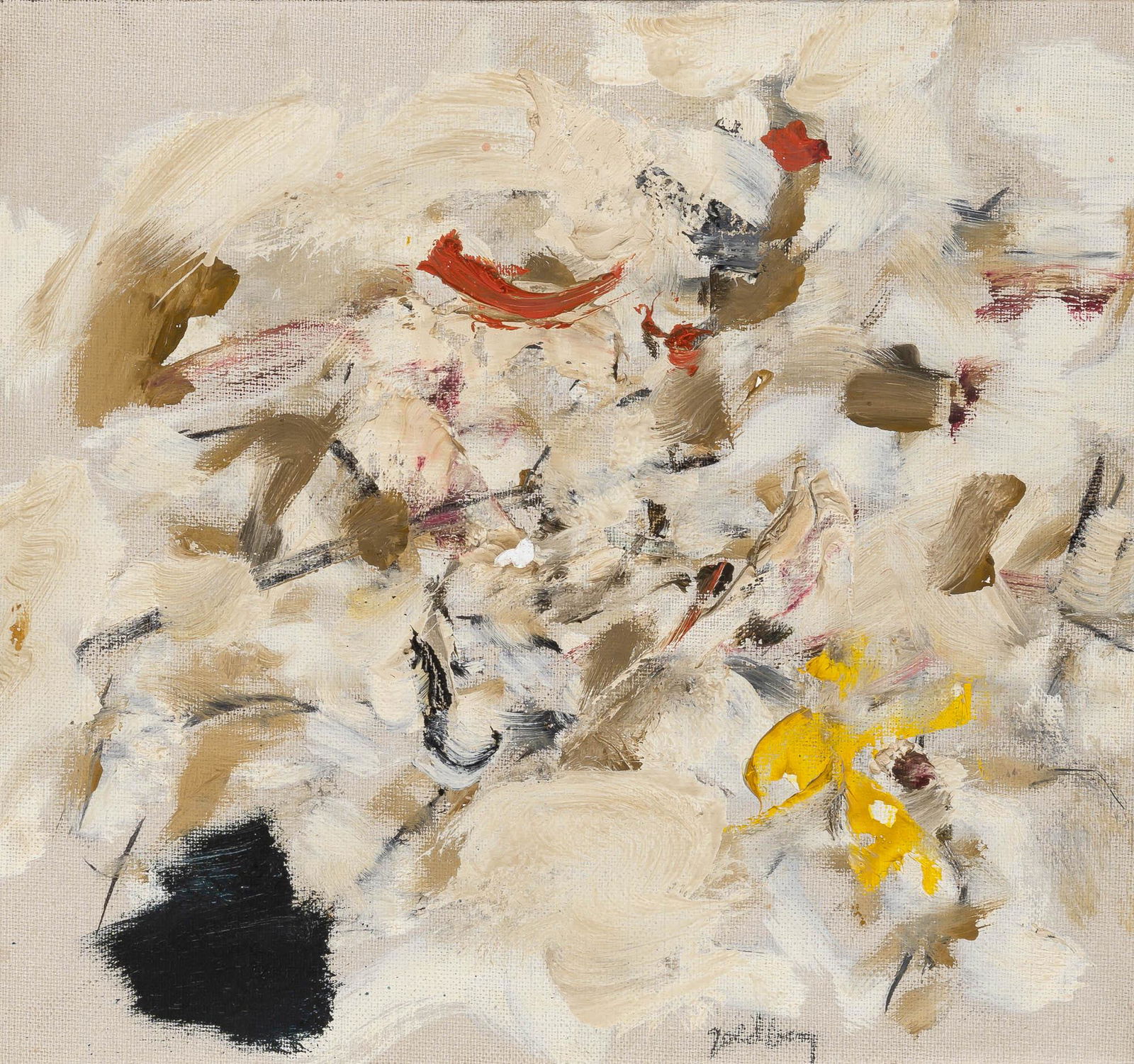 Michael Goldberg American, 1924-2007 Untitled: Michael Goldberg American, 1924-2007 Untitled Signed Goldberg (lr) Oil on canvas 13 x 14 inches (33.02 x 35.56 cm) Provenance: Purchased directly from the artist, private collection, New York Thence b