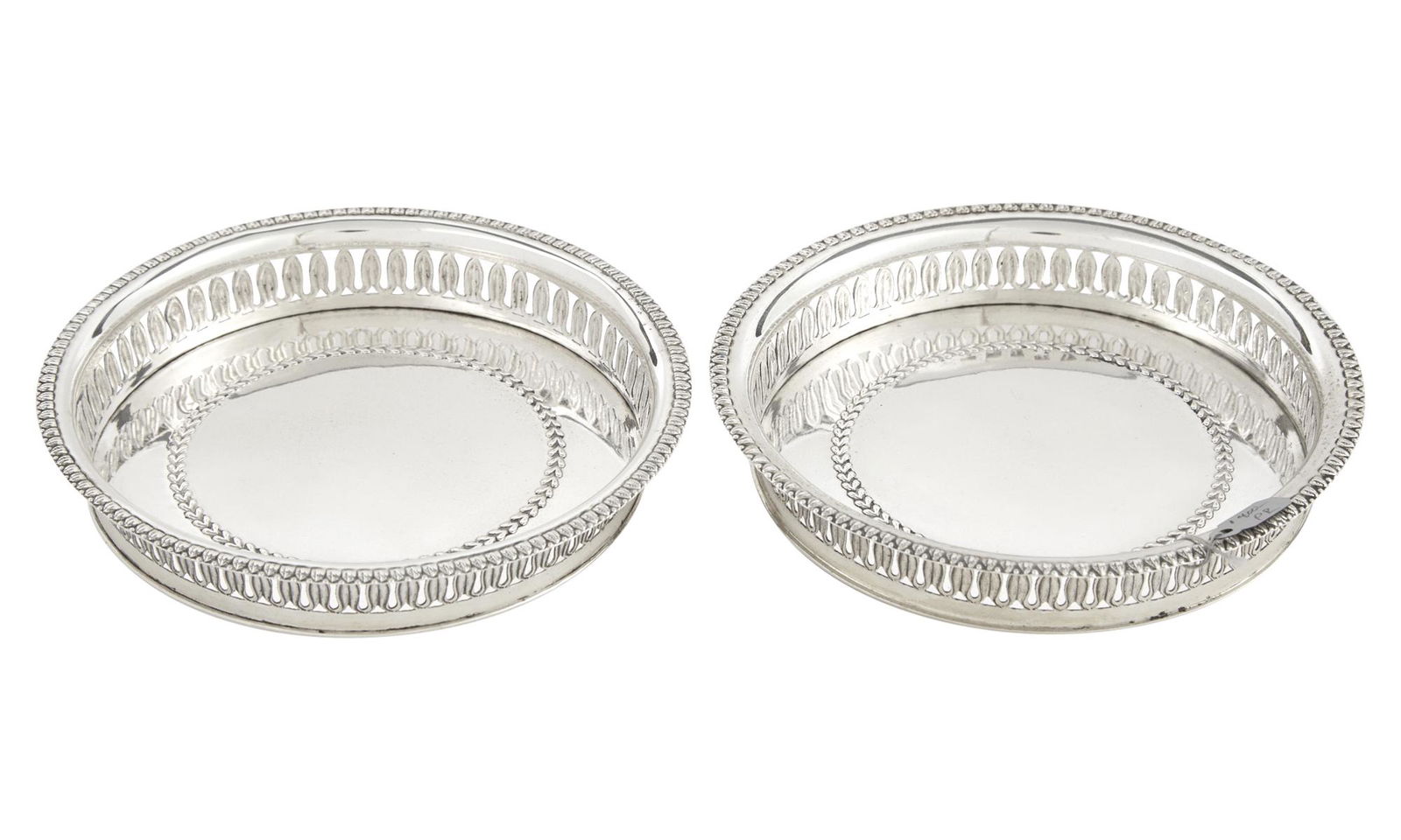 Pair of Italian Silver Bottle Coasters (1 of 5)