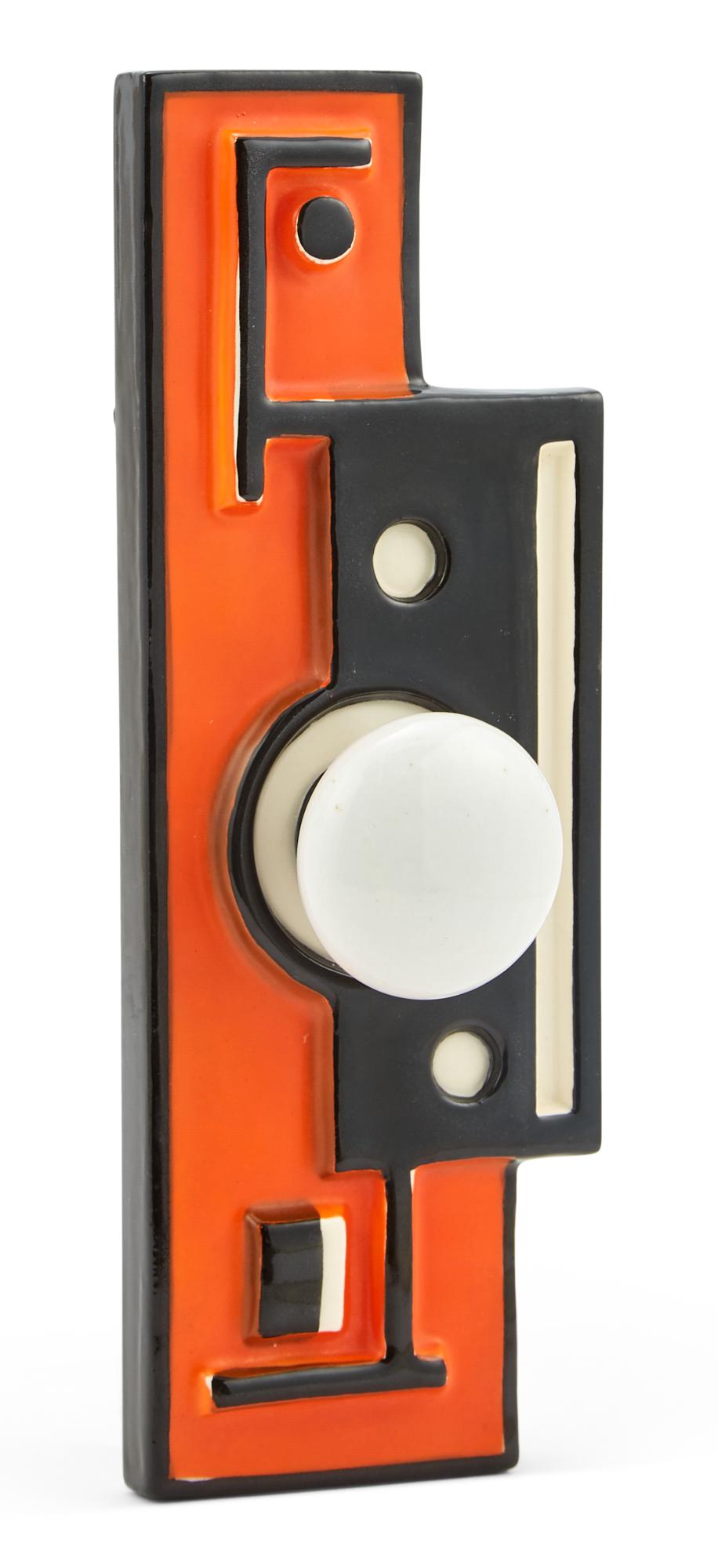 After Fernand Léger DOORKNOB AND ESCUTCHEON Painted and glazed white ceramic (1 of 5)