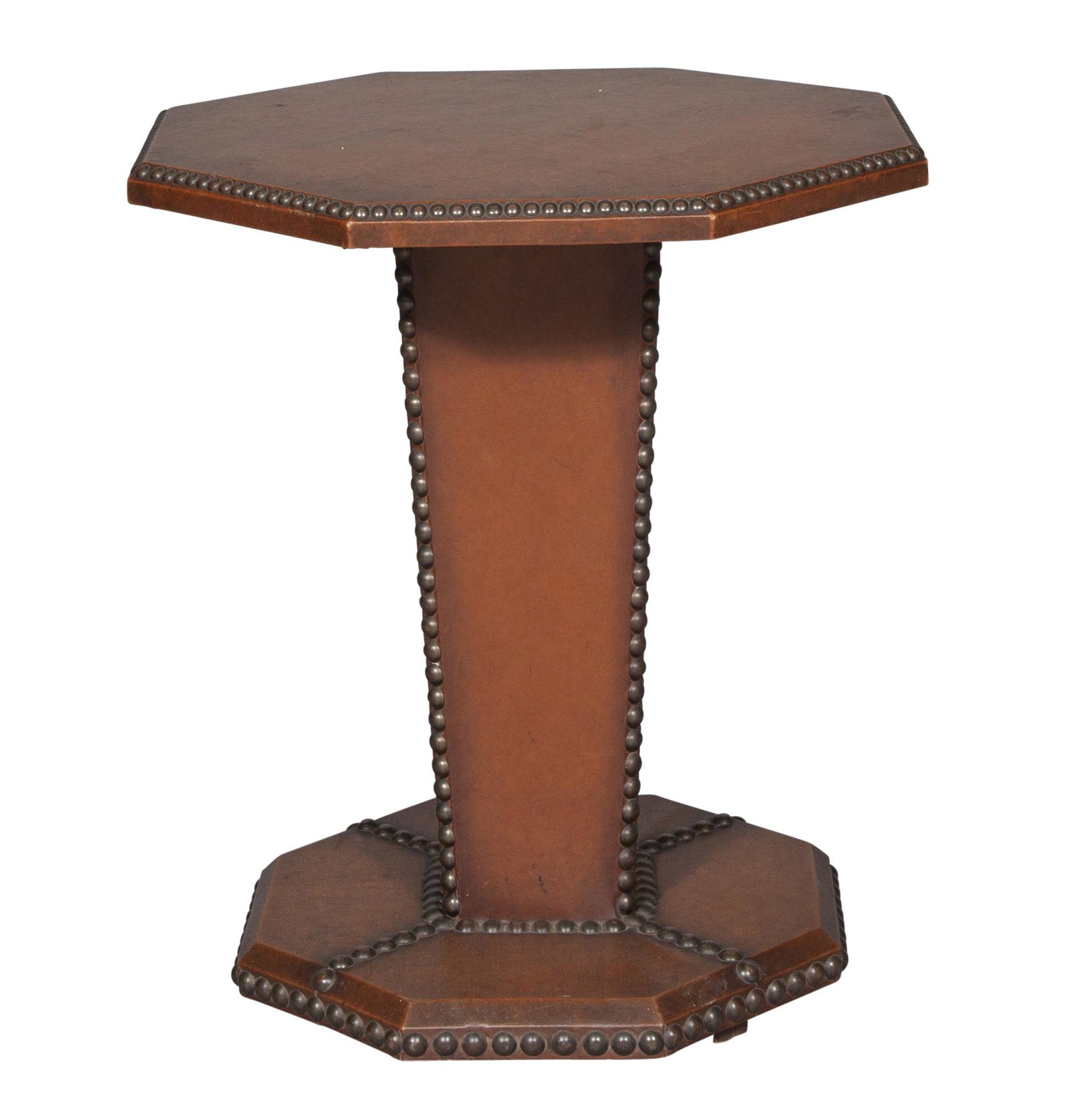 Leather Clad Occasional Table (1 of 5)