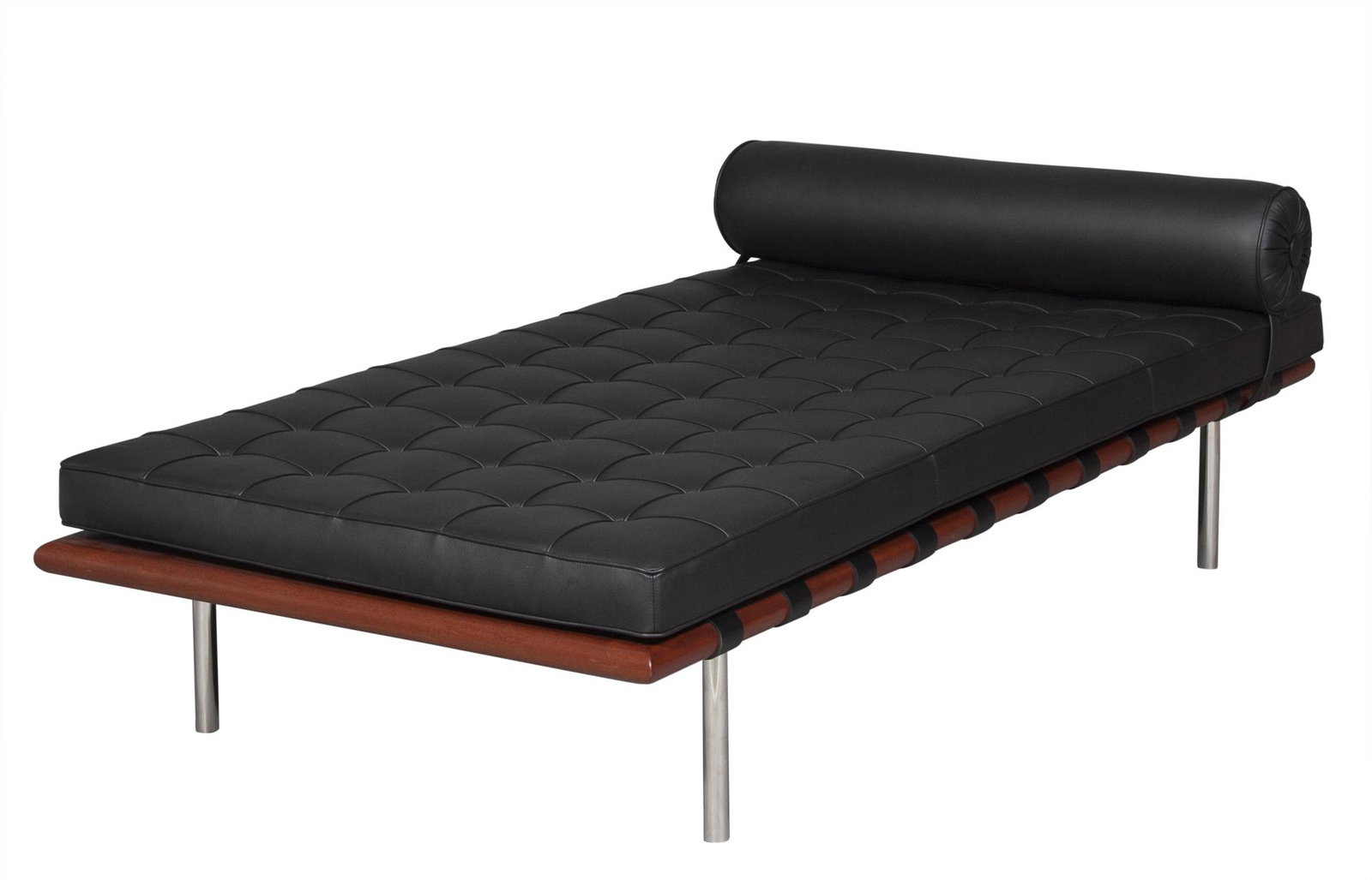 Mies van der Rohe for Knoll Studio Leather Uphostered Walnut Barcelona Daybed (1 of 8)