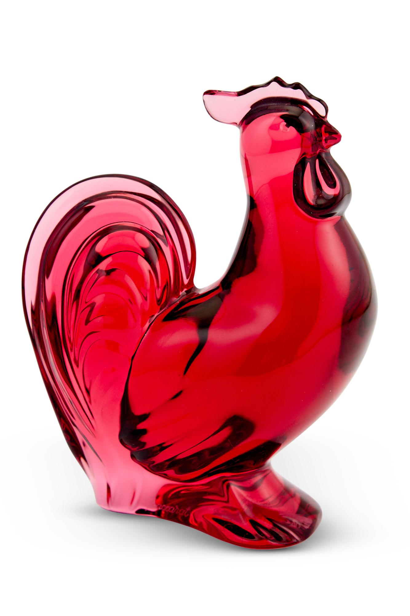 Baccarat Red Glass Rooster (1 of 3)