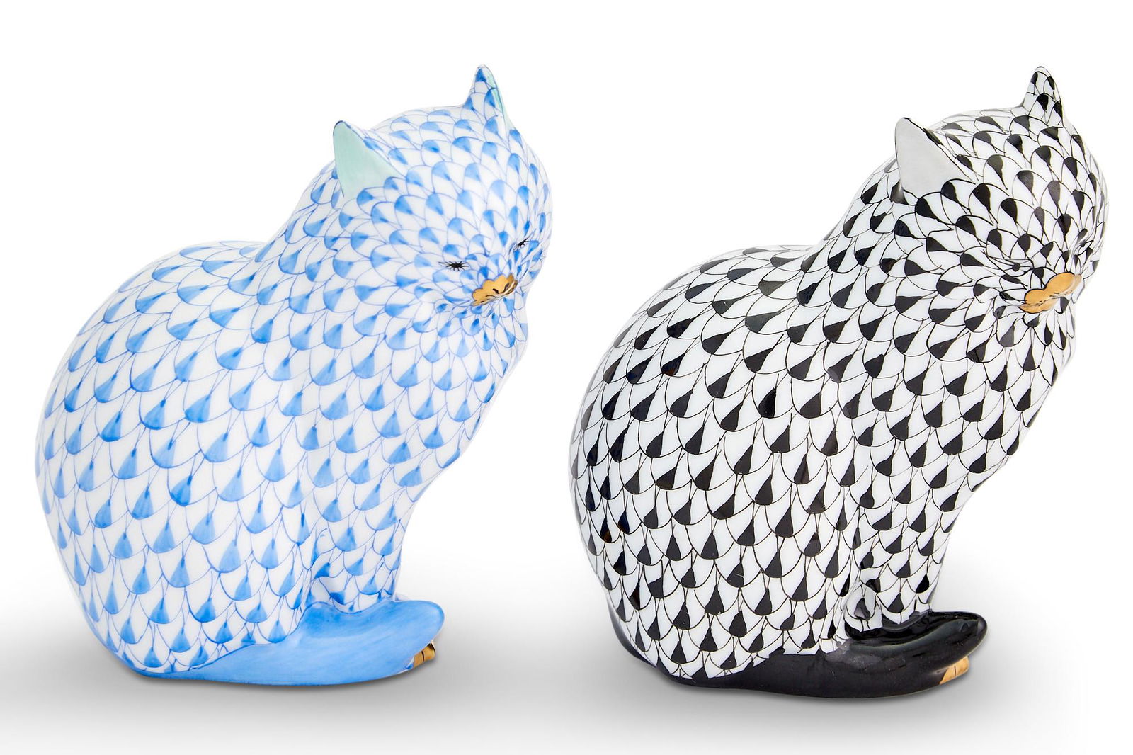 Two Herend Porcelain Figures of Cats (1 of 3)