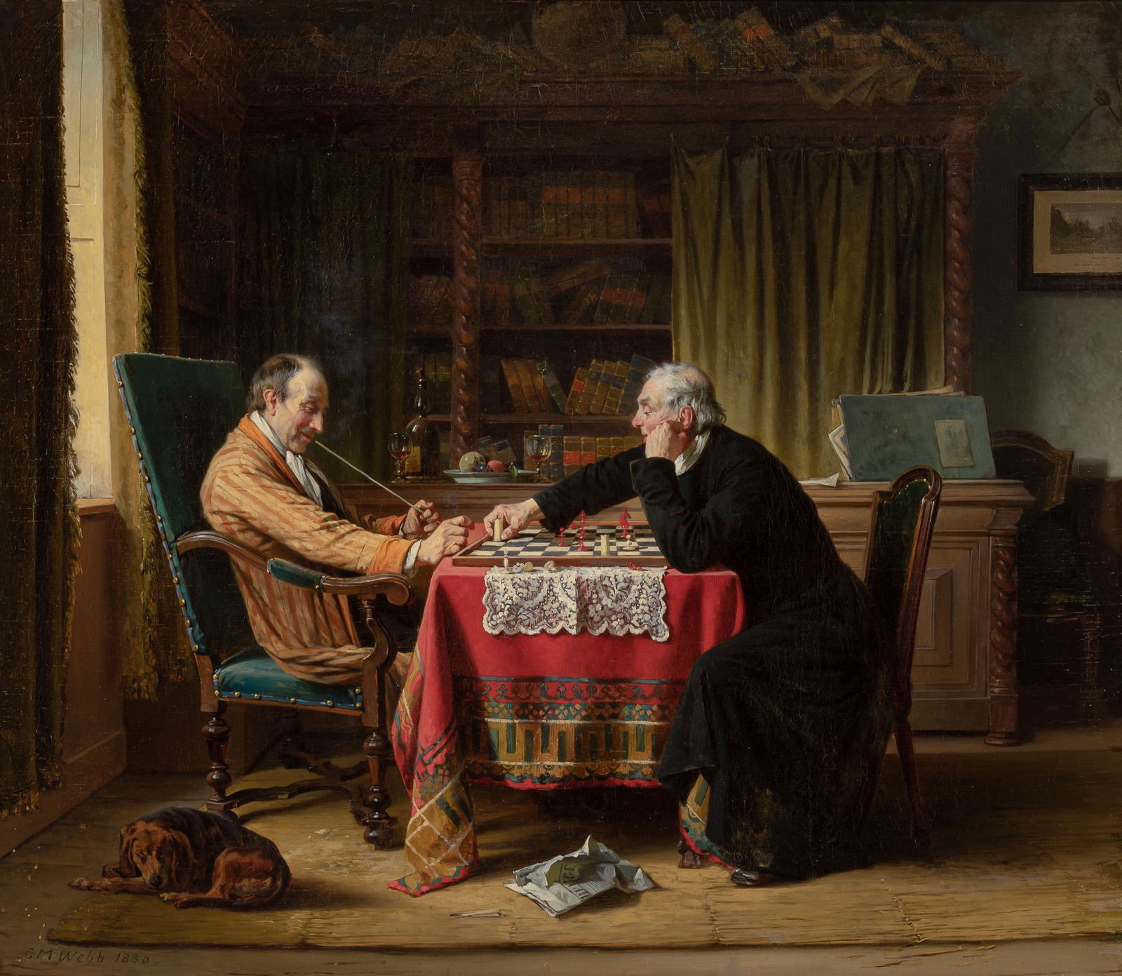 G. M. Webb 19th Century A Game of Chess, 1880 (1 of 4)