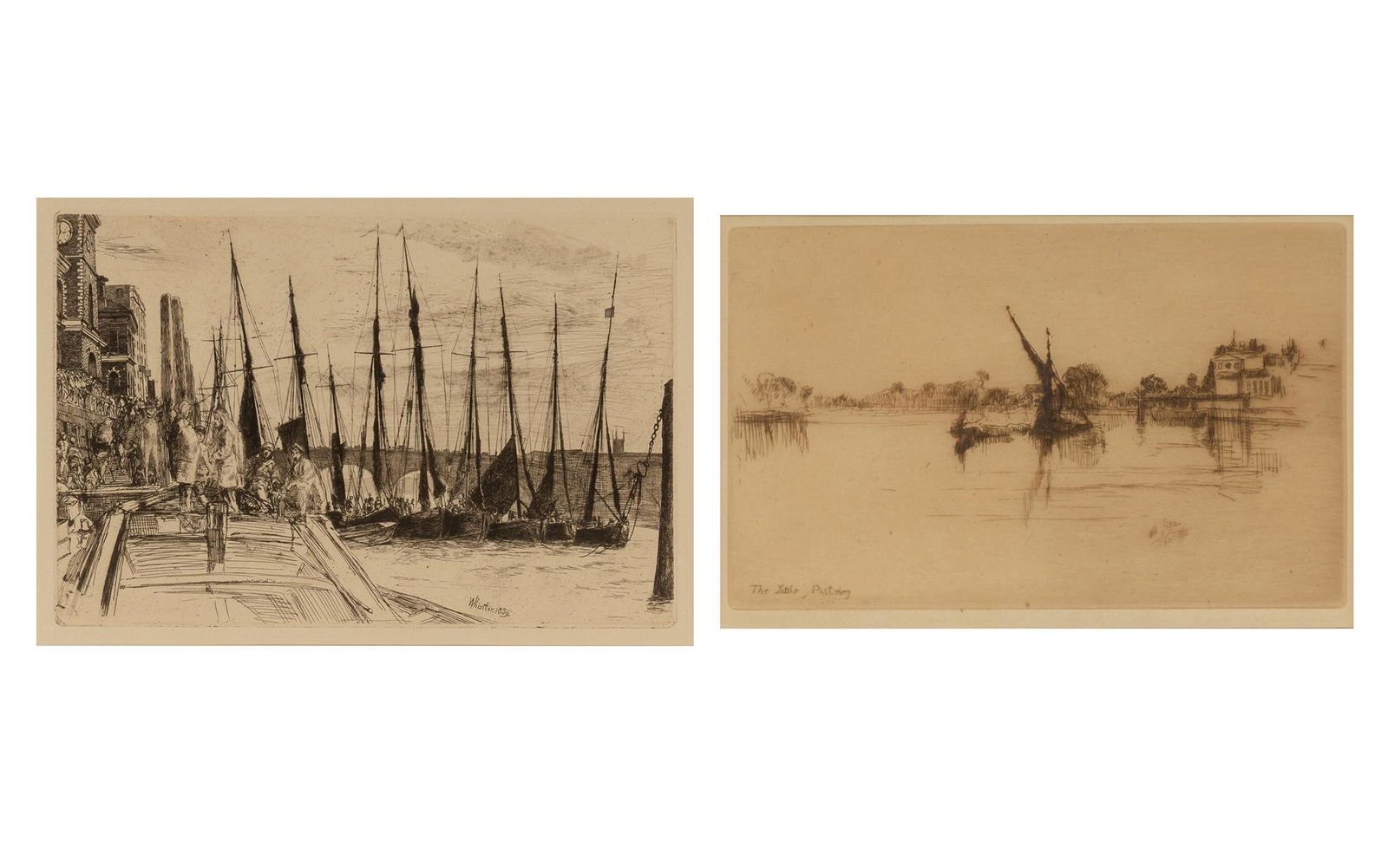 James Abbott McNeill Whistler BILLINGSGATE; THE LITTLE PUTNEY (GLASGOW 51,187) Two etchings and (1 of 5)