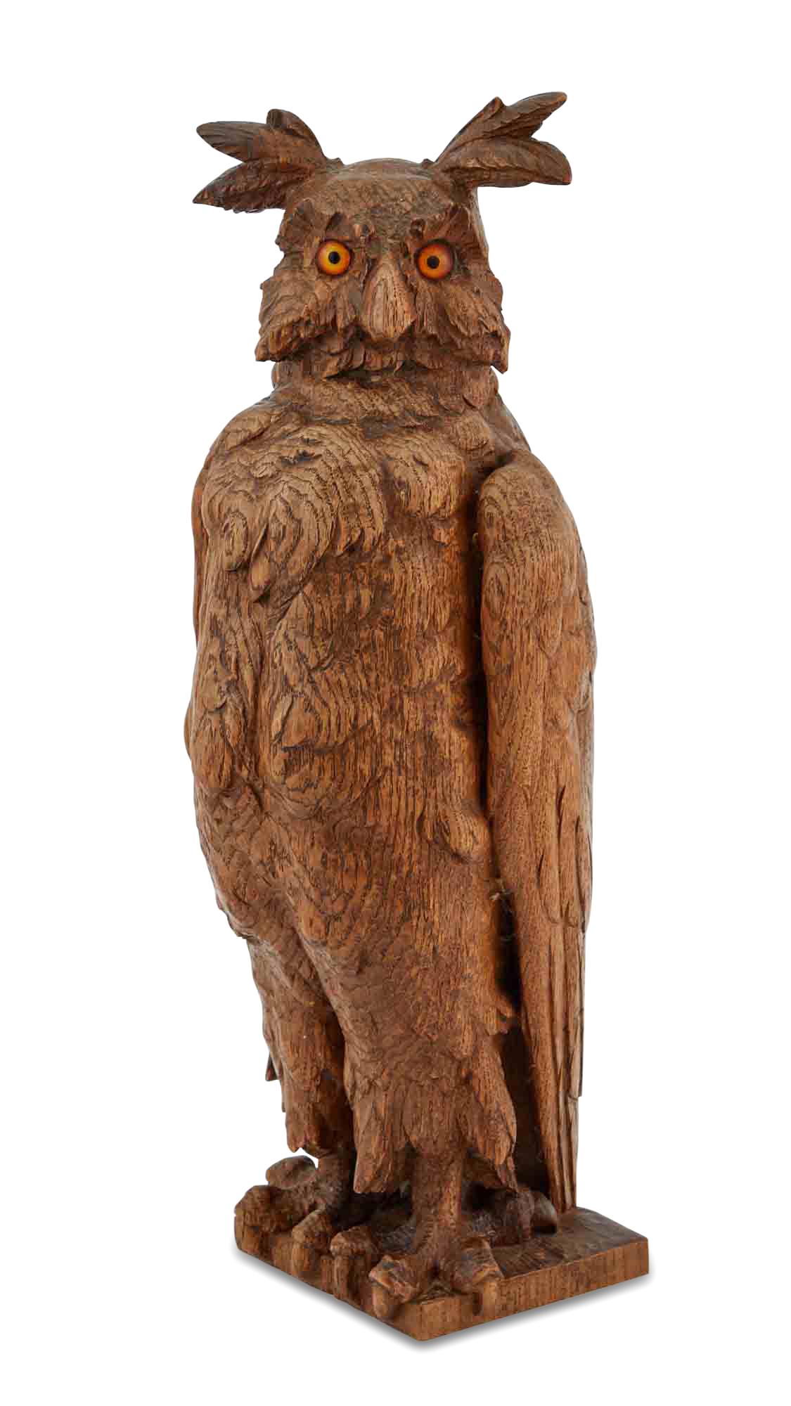 Black Forest Carved Oak Figure of an Owl (1 of 4)