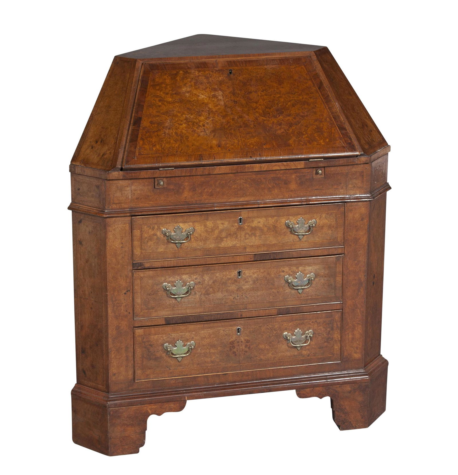 Baroque Style Burlwood Corner Desk (1 of 6)