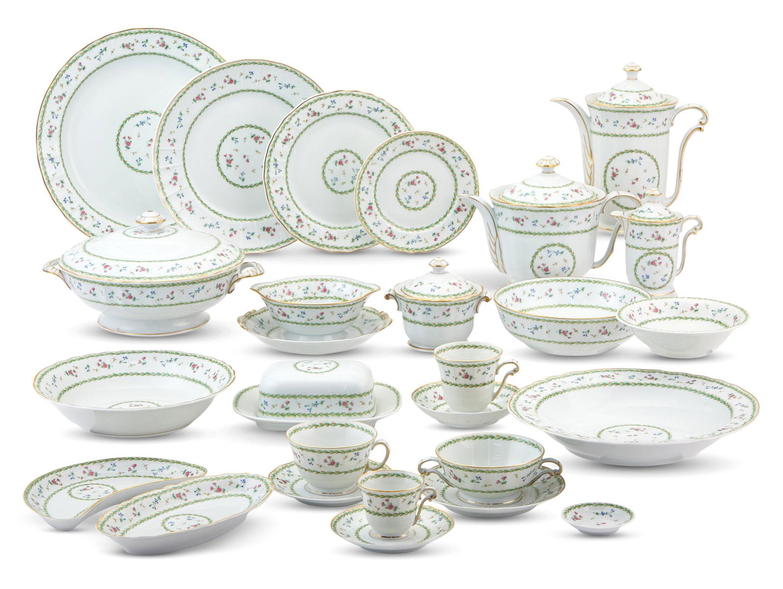 Bernardaud Limoges Porcelain Artois Pattern Dinner Service (1 of 8)