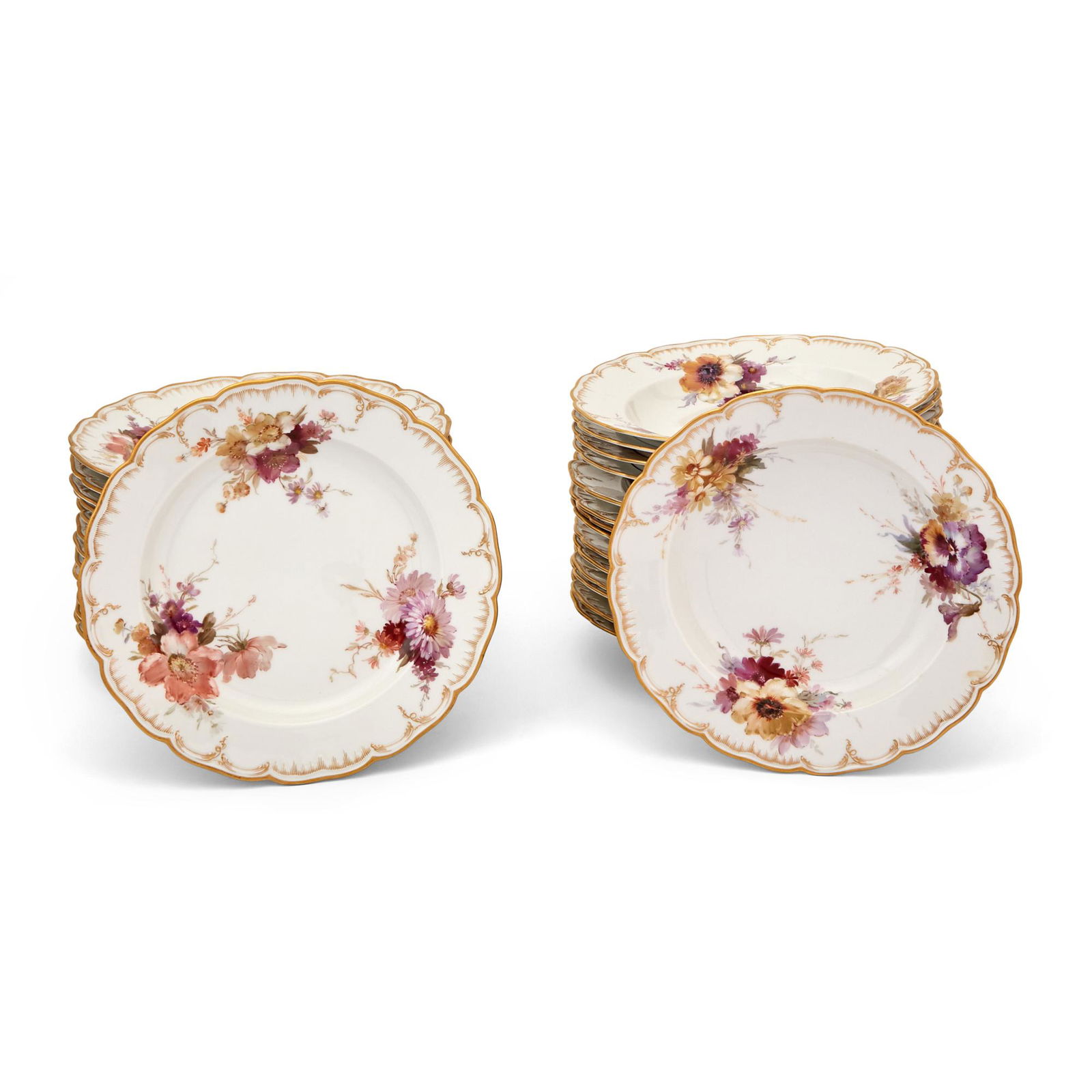 Set of Sixteen KPM Porcelain Luncheon Plates and Twelve KPM Porcelain Bowls (1 of 3)