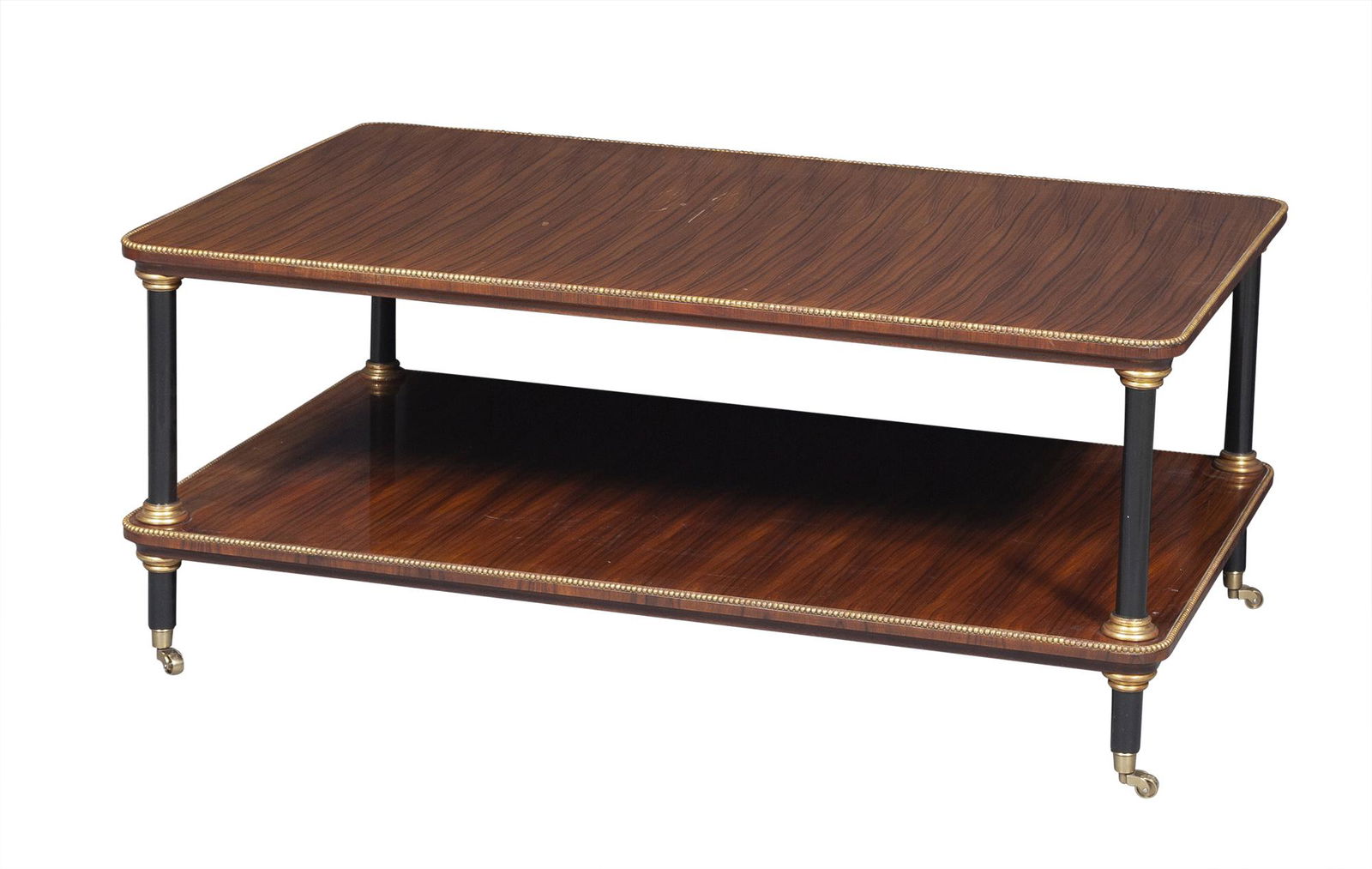 Baker Two Tier Rosewood, Parcel-Gilt and Ebonized Low Table (1 of 6)