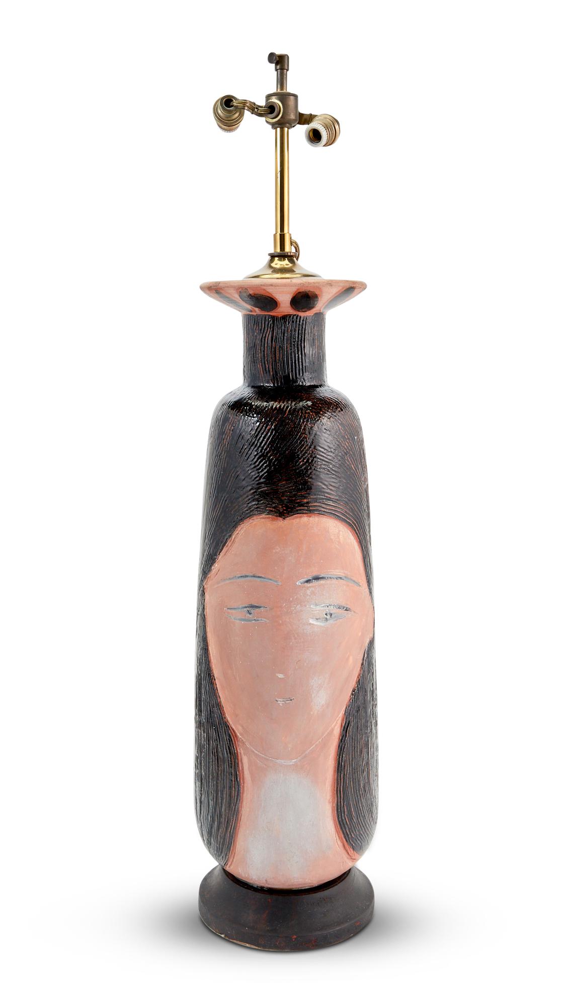 Arts and Crafts Style Pottery Lamp (1 of 3)