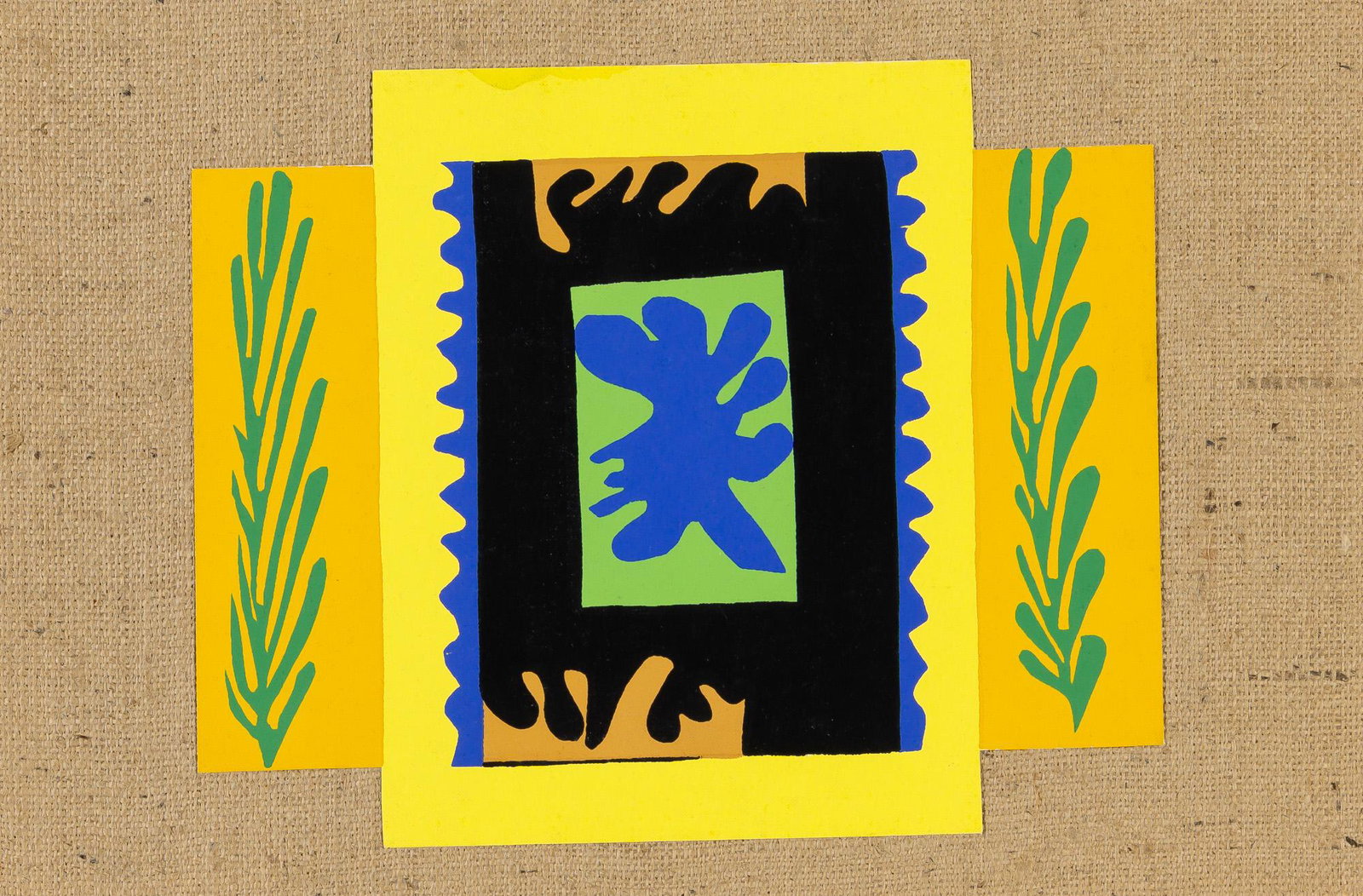 After Henri Matisse ARBE EN FLEUR Color screenprint on canvas, from Mural Scrolls: Calder, Matisse,: After Henri Matisse (1869-1954) ARBE EN FLEUR Color screenprint on canvas, 1948, edition of 200, from Mural Scrolls: Calder, Matisse, Matta, Miró, published by Katzenbach and Warren, Inc., New Yo