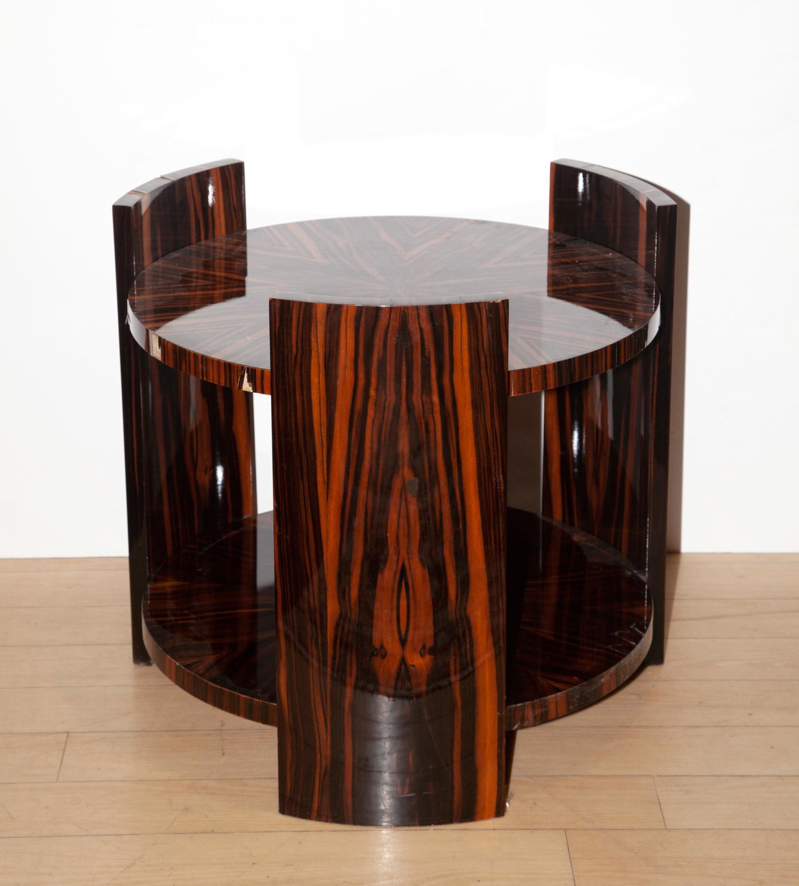 Art Deco Macassar Ebony Circular End Table (1 of 4)
