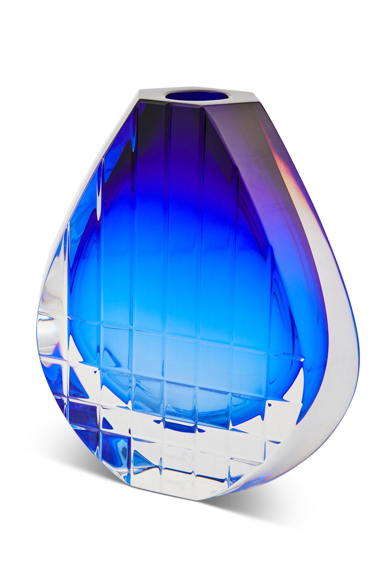 Baccarat Blue Glass Vase (1 of 3)