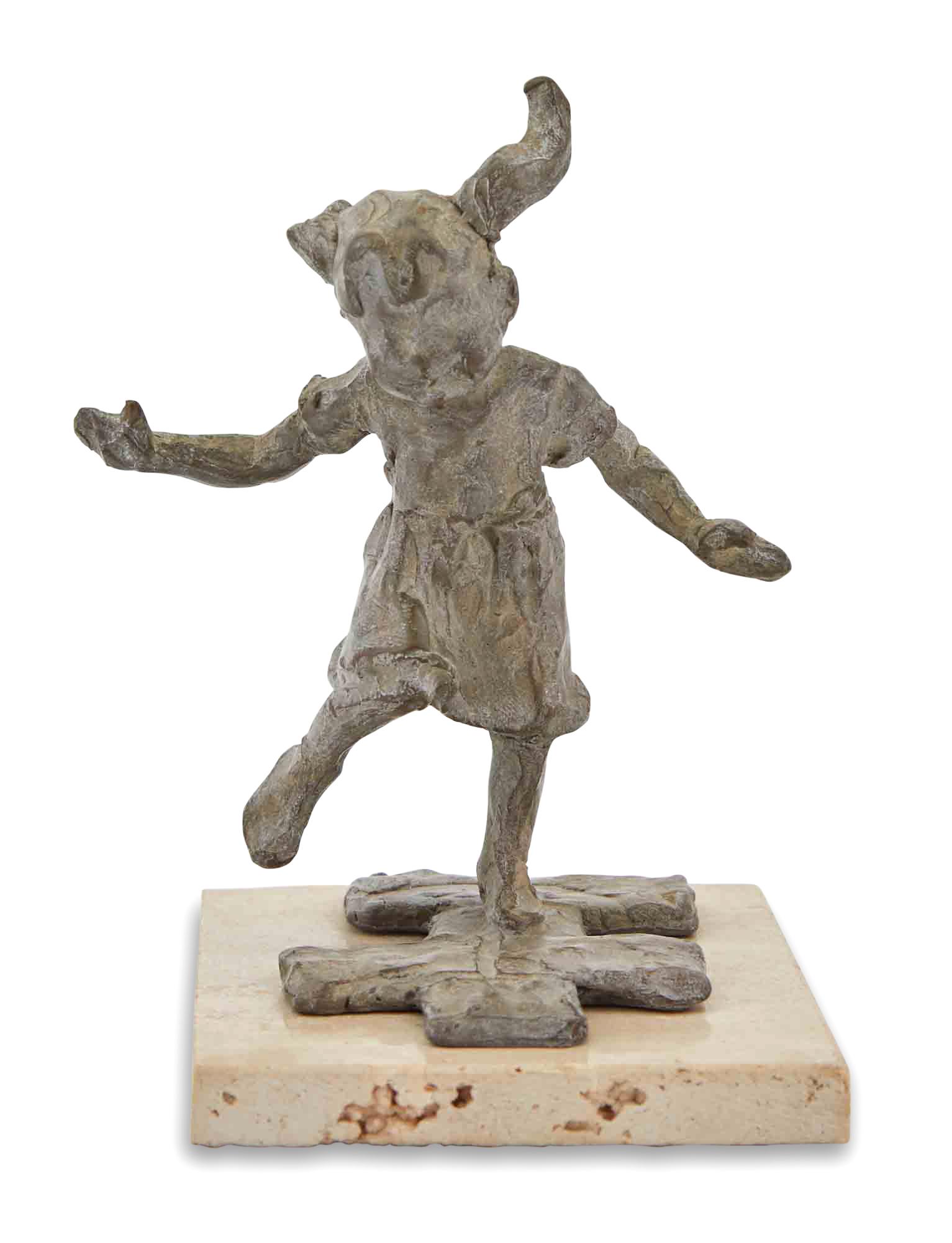 Jane DeDecker Small Bronze Sculpture of a Girl Playing Hopscotch: Jane DeDecker Small Bronze Sculpture of a Girl Playing Hopscotch Numbered 14/50 Height 4 1/2 inches. C Property from the Collection of Alistair Bradley Martin
