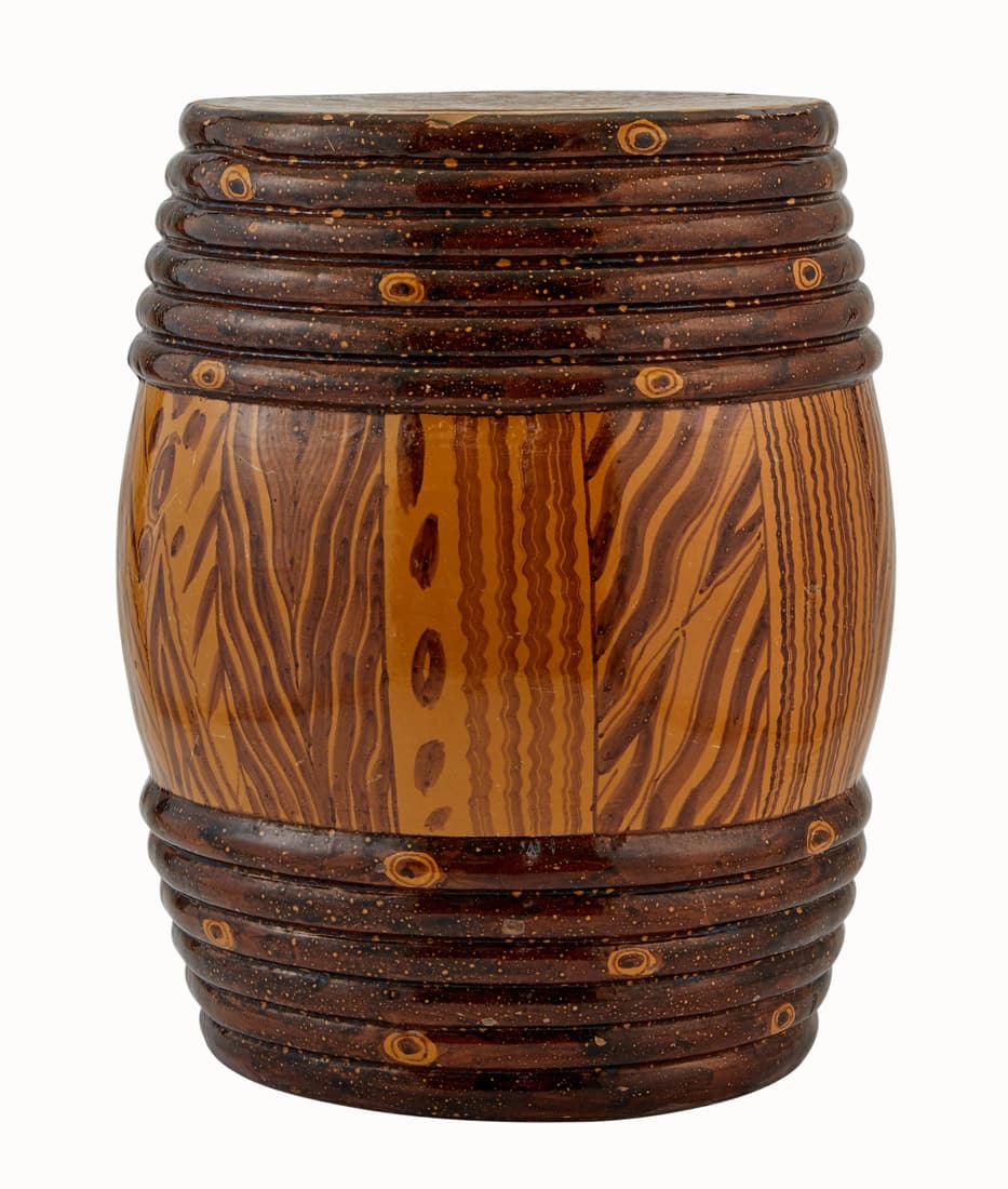 Faux Bois Ceramic Garden Seat (1 of 3)