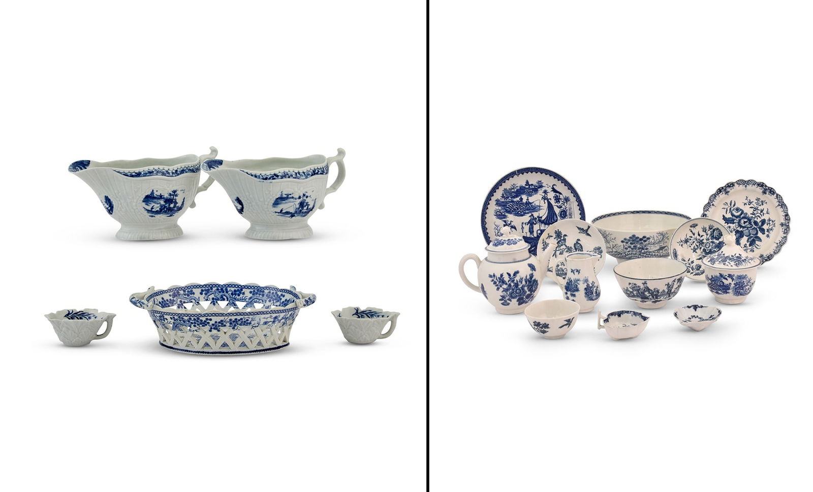 Group of Worcester Blue and White Porcelain Small Articles (1 of 17)