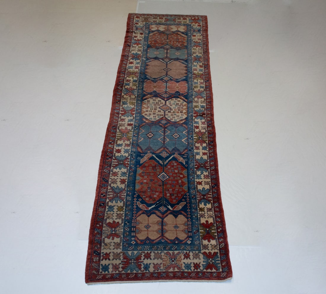 Turkish Runner: Estate / Collection: Property from The Estate of Donald D. MacDermid Sold to Benefit TASIS The American School In Switzerland Turkey, contemporary The allover pattern of polychrome stylized flora on t