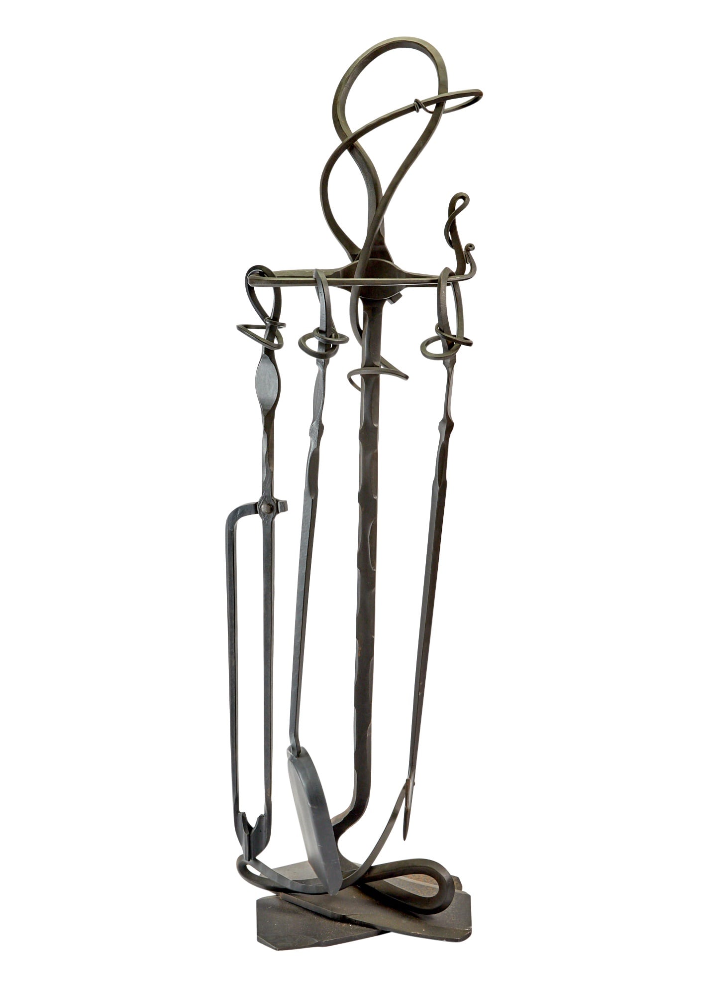 Set of Albert Paley Forged Steel Fire Tools and Stand (1 of 8)