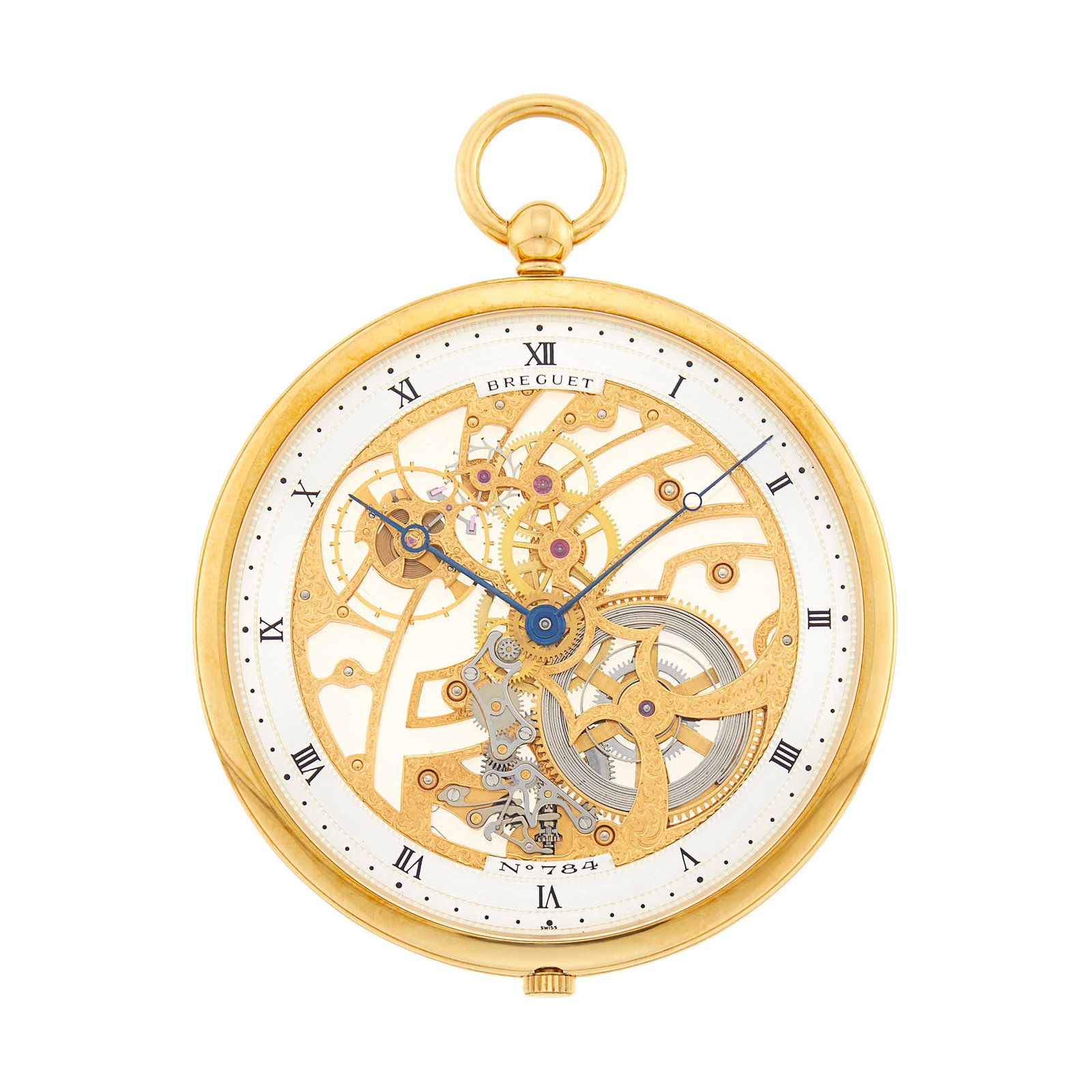 Breguet Gold No. 784A Skeleton Open Face Pocket Watch (1 of 1)