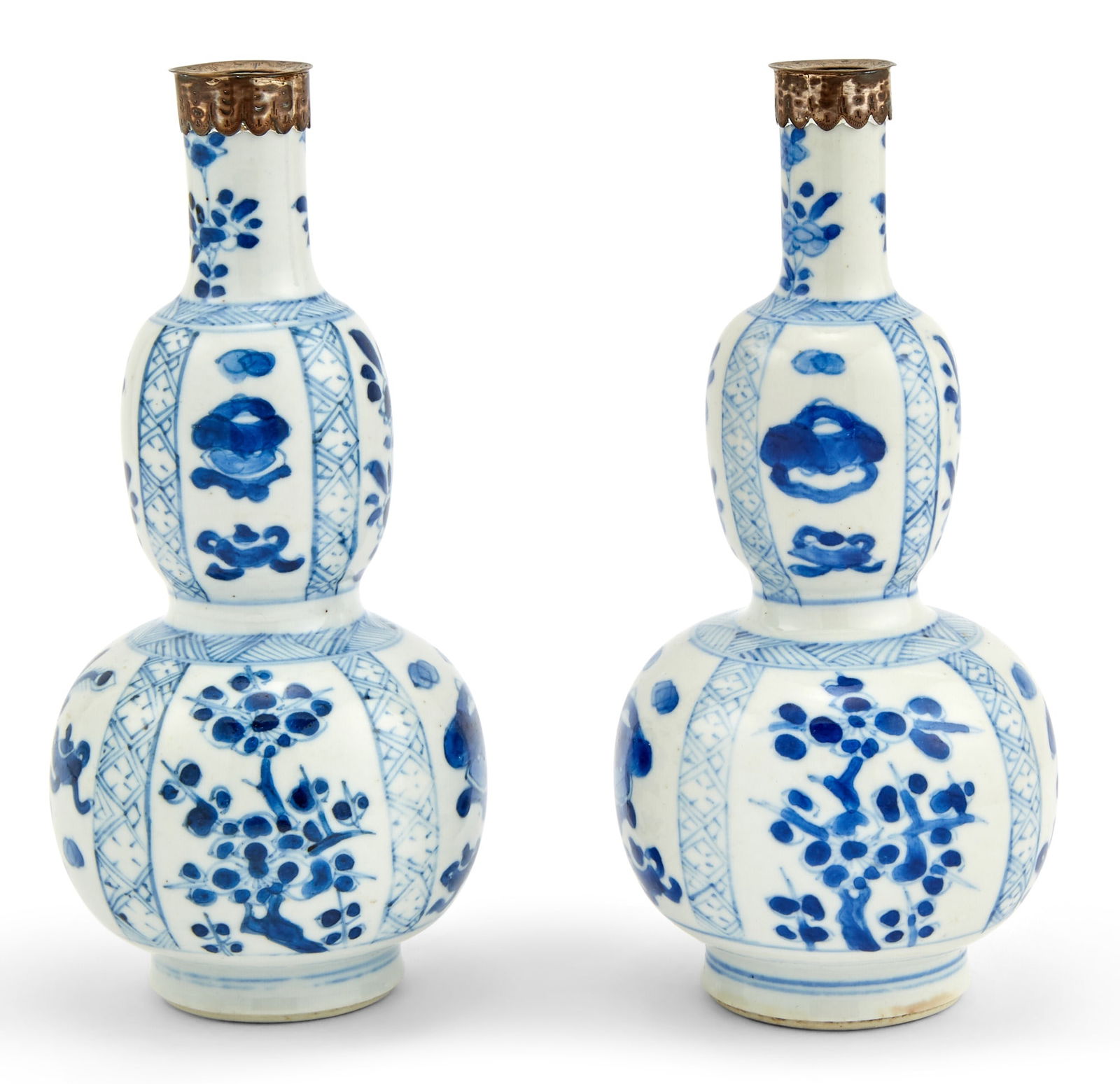 A Pair of Chinese Double Gourd Porcelain Vases (1 of 5)