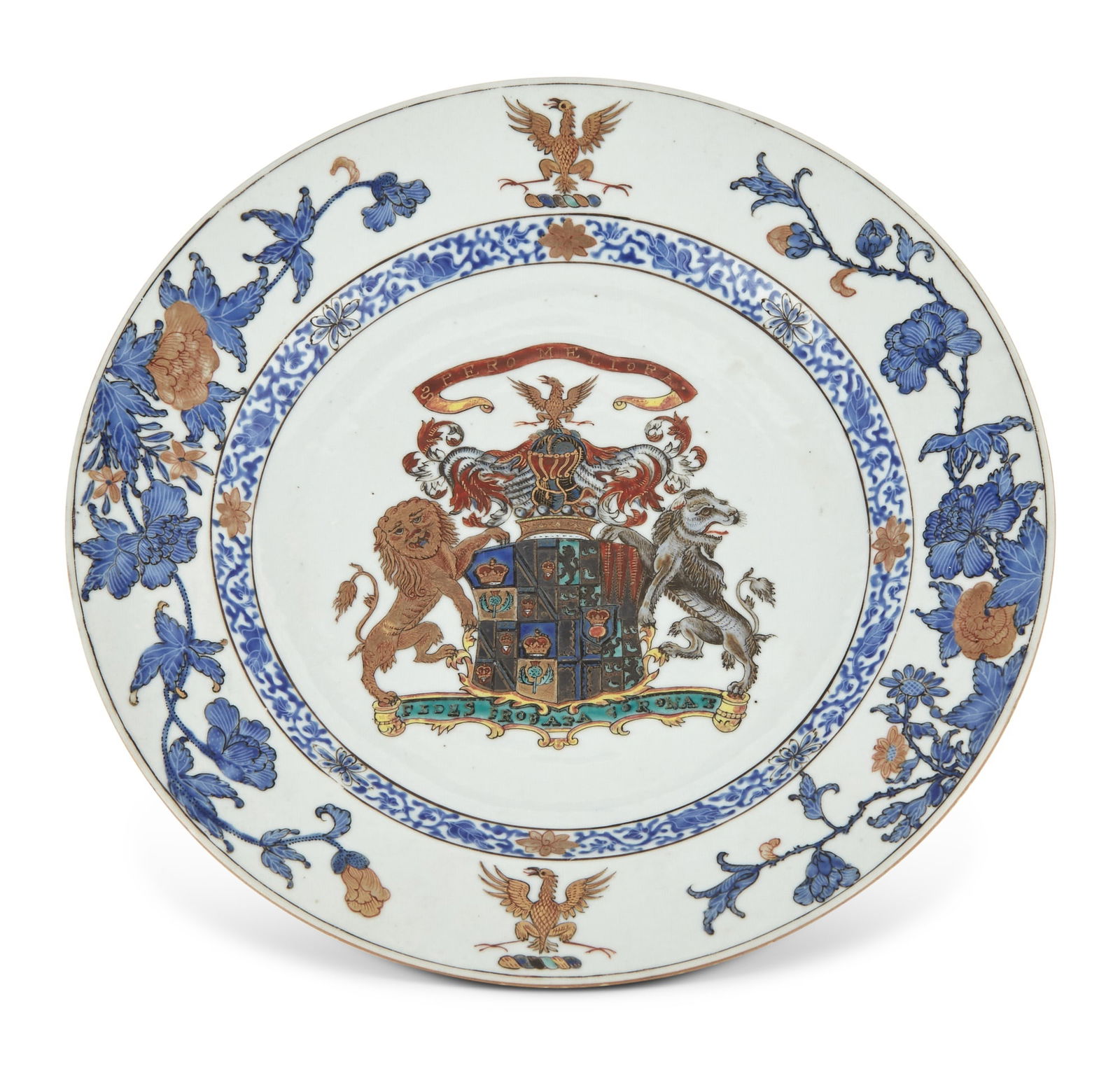 A Fine Chinese Export Porcelain English Market Armorial Plate (1 of 2)